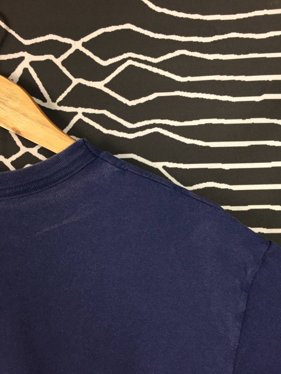 Vintage Vtg Fruit of the Loom Faded Navy Blue Blank Pocket Tee Size US L / EU 52-54 / 3 - 9 Thumbnail