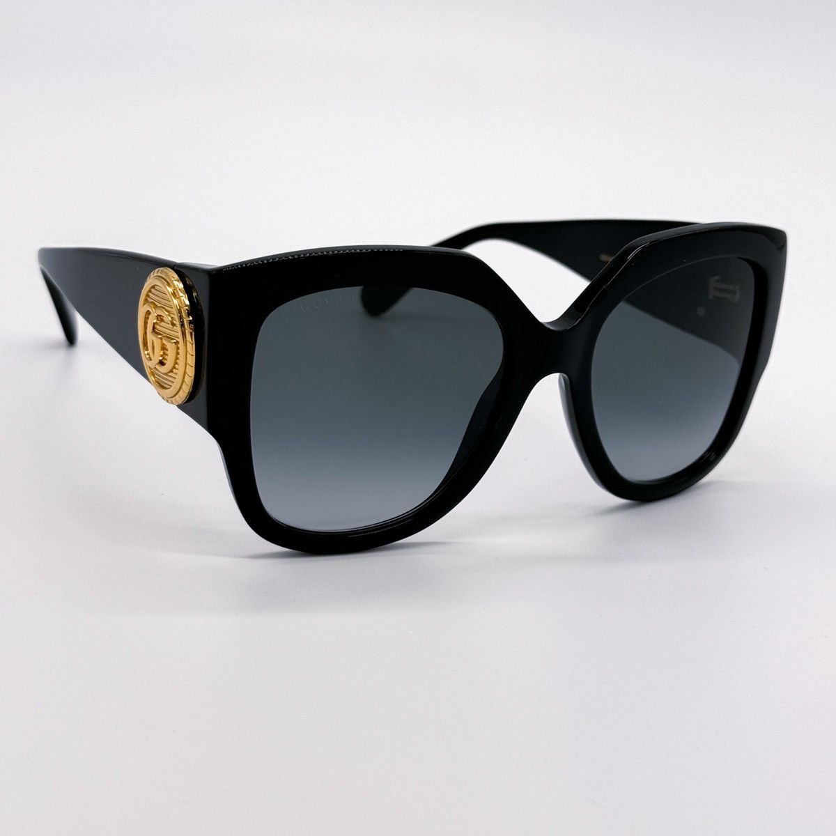 NEW GUCCI GG1407S 001 BLACK GREY WOMEN OVERSIZED SUNGLASSES