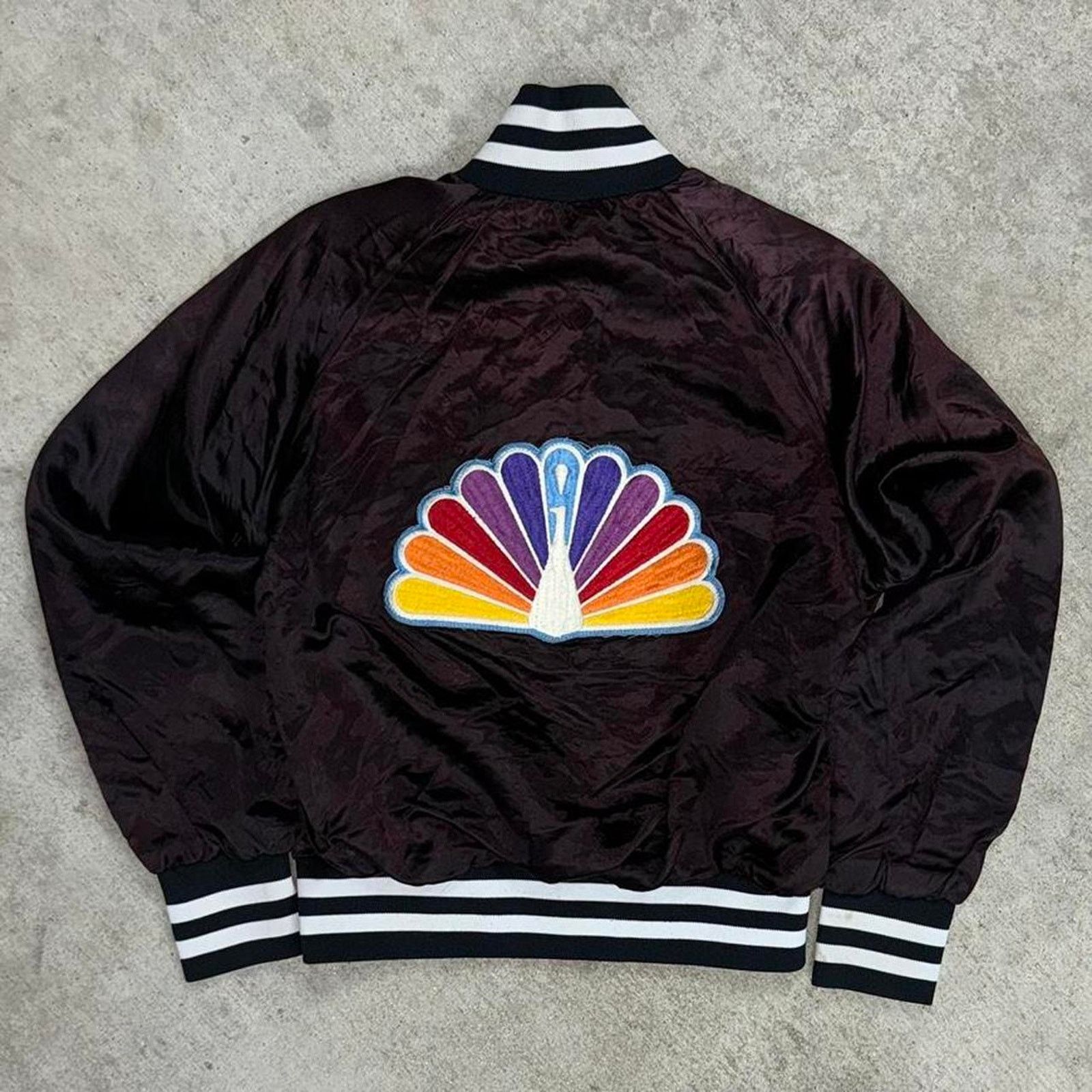 Vintage Vintage nbc 1980's embroidered satin bomber jacket Size US M / EU 48-50 / 2 - 1 Thumbnail