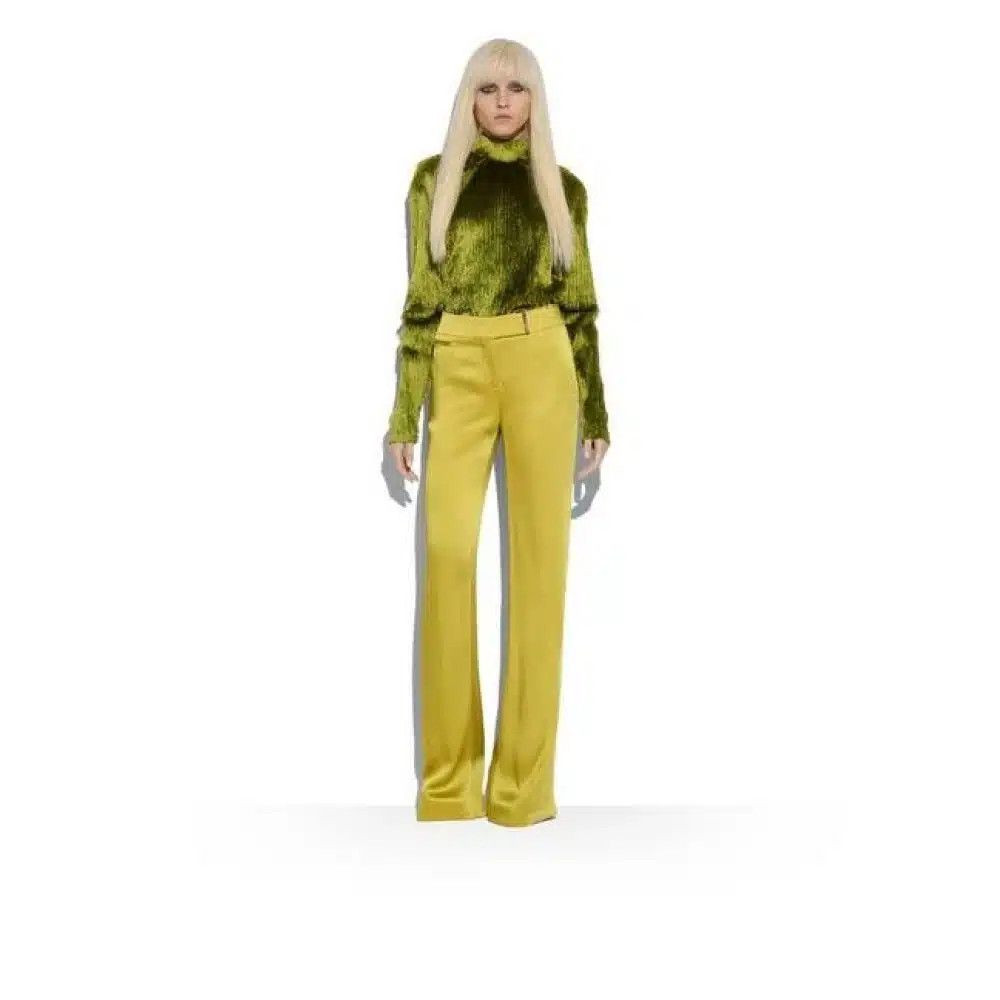 Tom Ford o1loc1c1124 TS2013 Viscose Fur Top in Green Size XS / US 0-2 / IT 36-38 - 2 Thumbnail