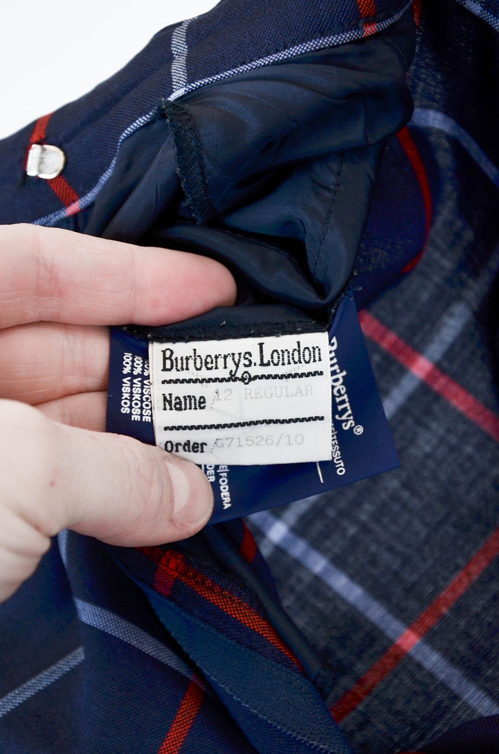 Burberry Burberrys Vintage Wool Plaid Trousers – Size 12 (M) Size 30" / US 8 / IT 44 - 8 Thumbnail