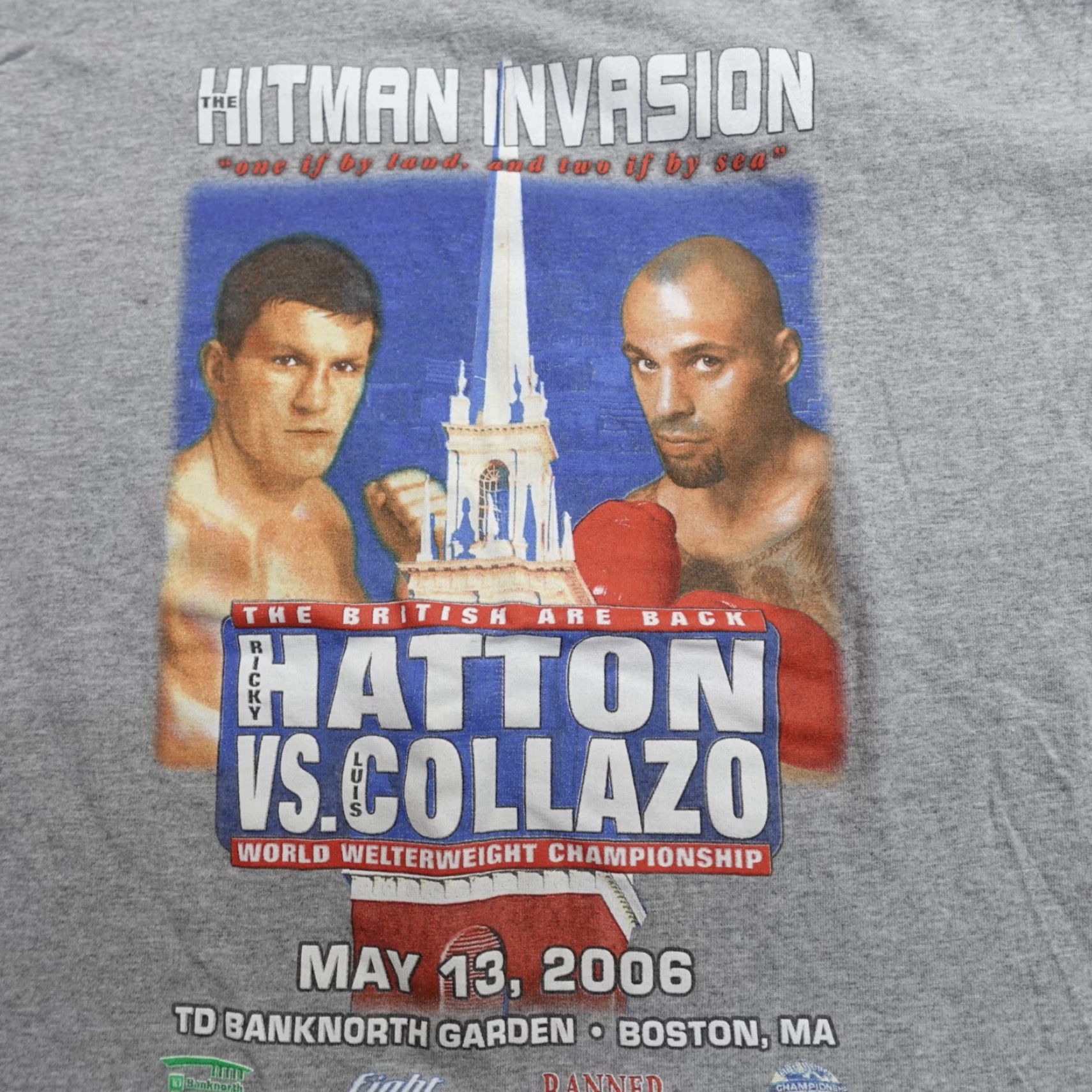 Vintage VINTAGE Ricky Hatton vs Luis Collazo Shirt L Men's Gray Crew Neck Short Sleeve Boxing 2006 Size US L / EU 52-54 / 3 - 2 Thumbnail