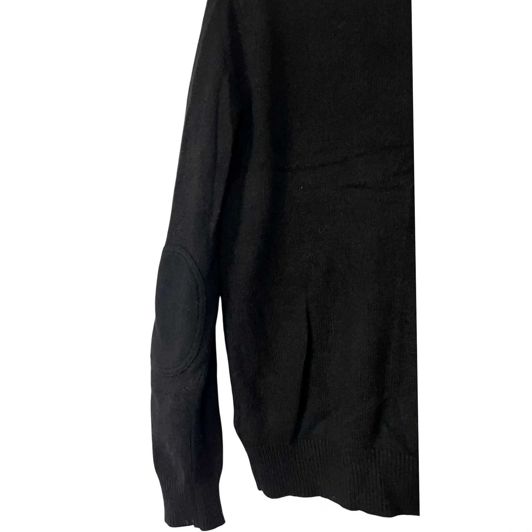 J.Crew J. Crew Sweater Mens Small Slim Merino Wool Black Crewneck Pullover Elbow Patch Shirt Boys Womens? Size US S / EU 44-46 / 1 - 4 Thumbnail