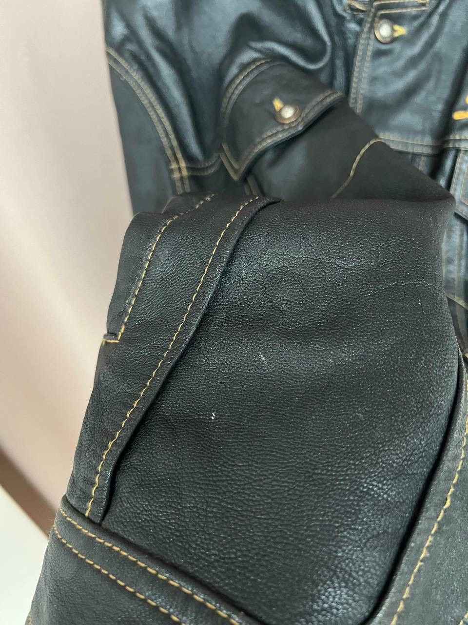 Diesel Diesel Big Back Logo Leather Jacket New World Basic Size XL Size US XL / EU 56 / 4 - 14 Thumbnail