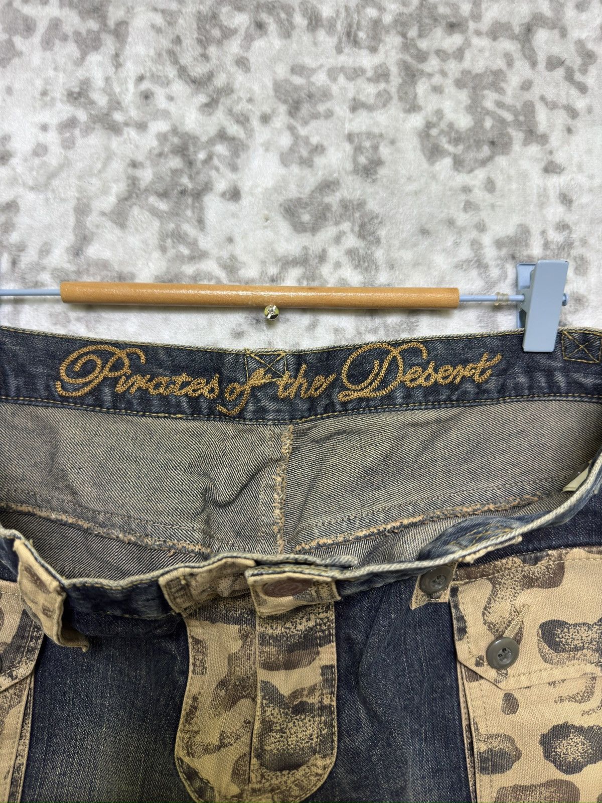 291295=Homme Vintage 291295=Homme Multi Pocket Flare Denim Camo Size US 32 / EU 48 - 9 Thumbnail