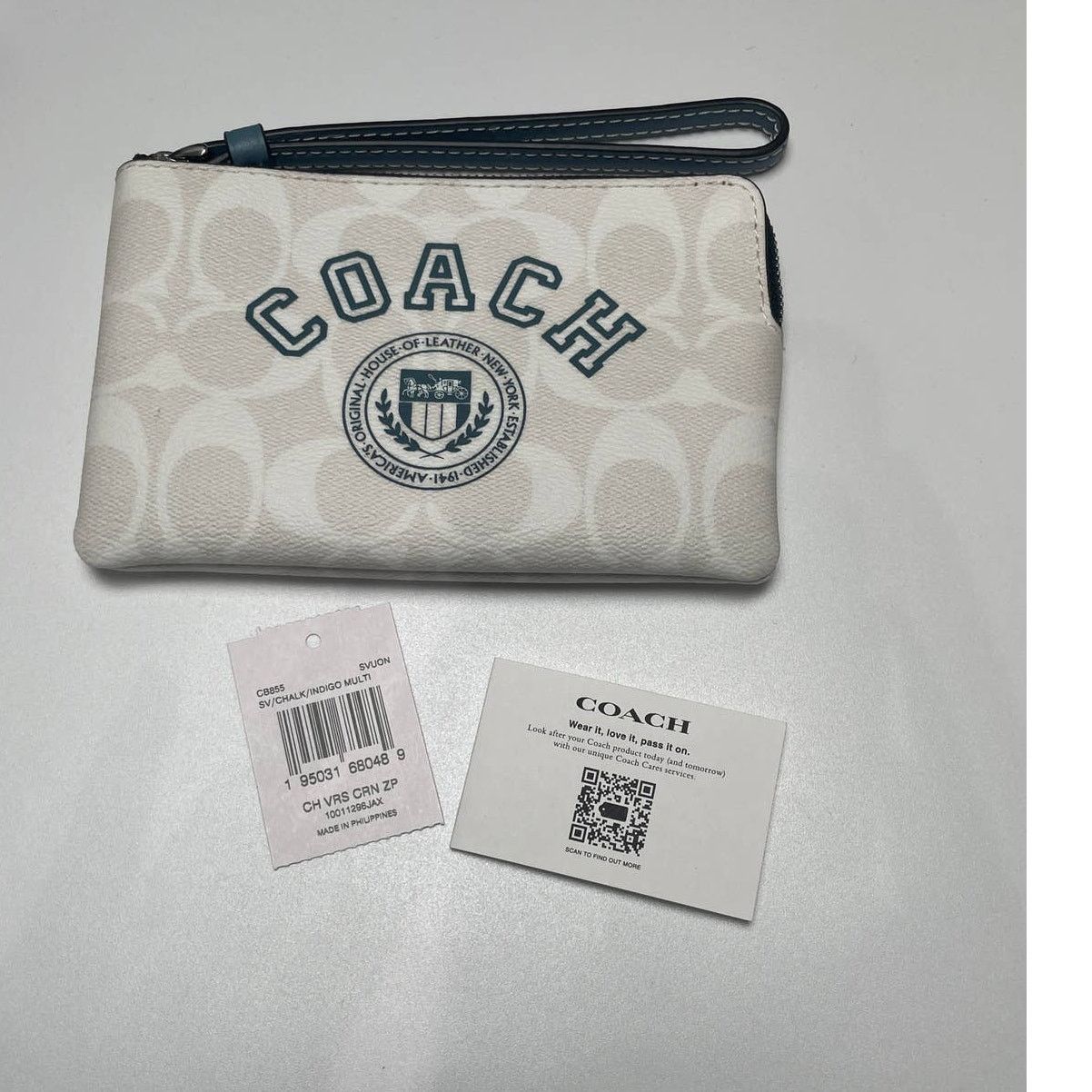 Coach Coach Corner Zip Wristlet Wallet Signature Canvas Chalk new Size ONE SIZE - 5 Thumbnail