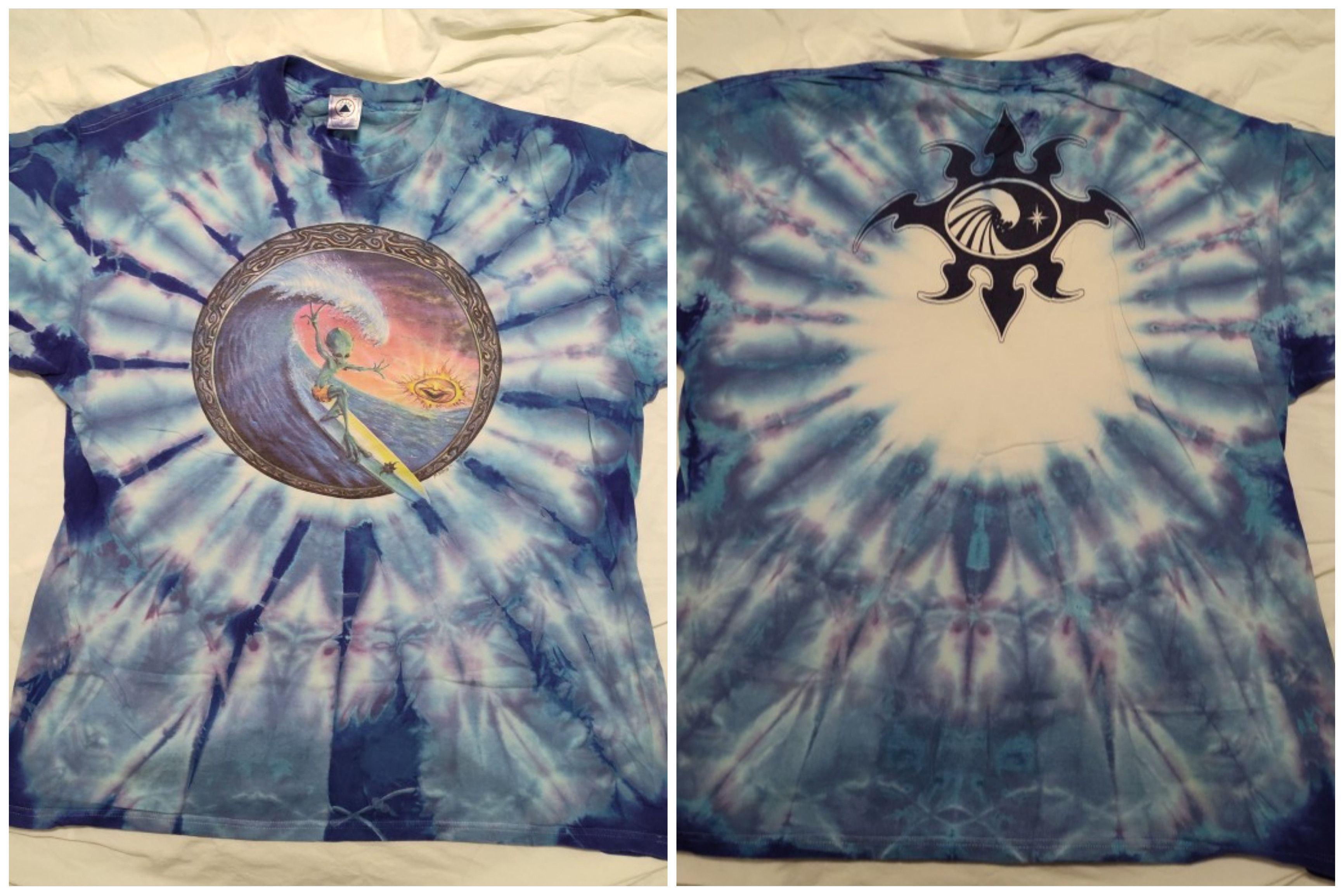 Delta Rare 1997 Michael DuBois Alien Surfing Tie Dye Shirt XL Size US XL / EU 56 / 4 - 1 Thumbnail