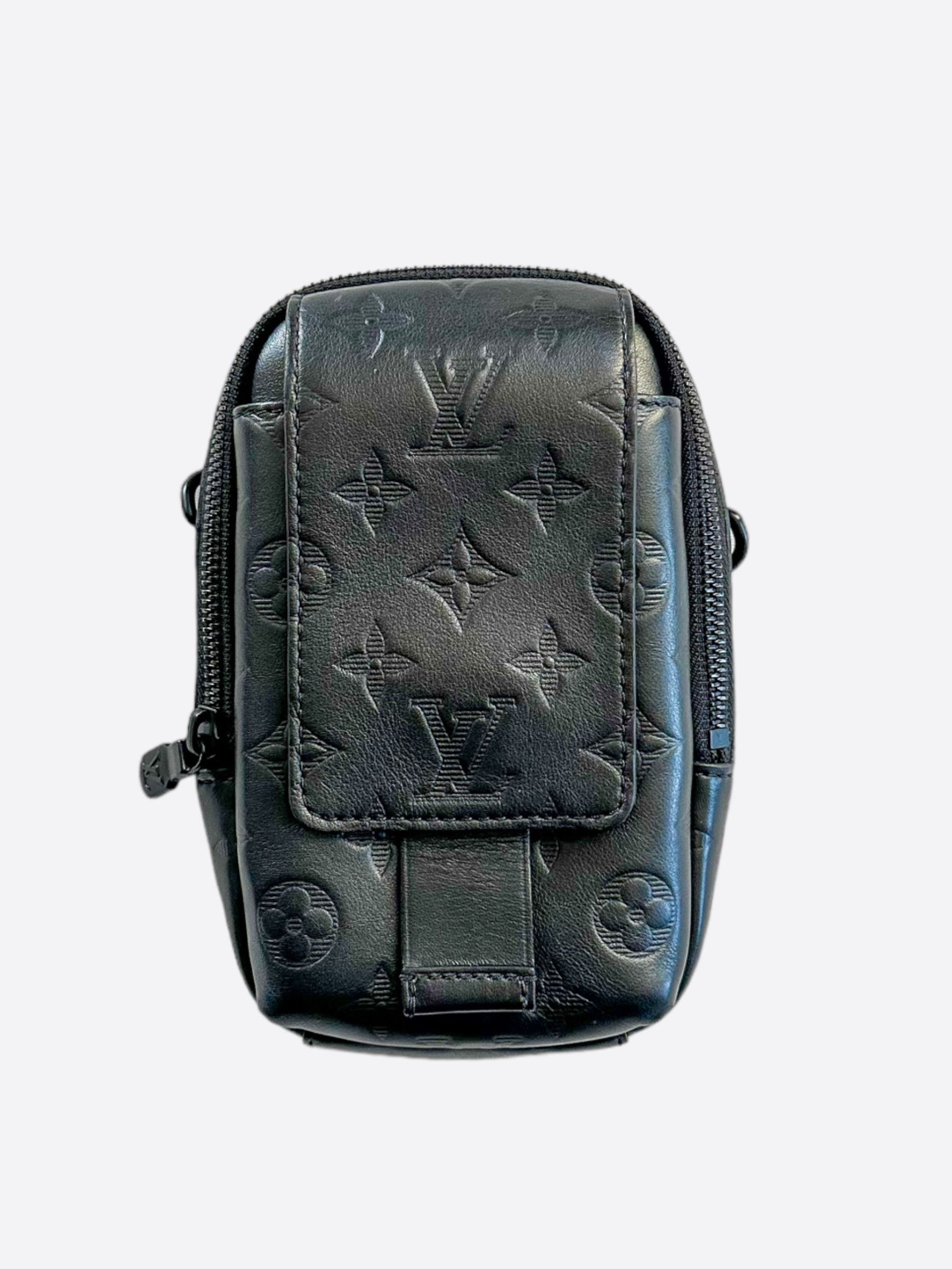 Louis Vuitton Louis Vuitton Black Shadow Monogram Double Phone Pouch NM Size ONE SIZE - 1 Thumbnail