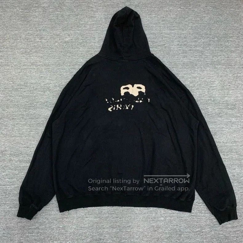 Balenciaga Balenciaga Black Blur Logo Hoodie. Size US S / EU 44-46 / 1 - 2 Thumbnail