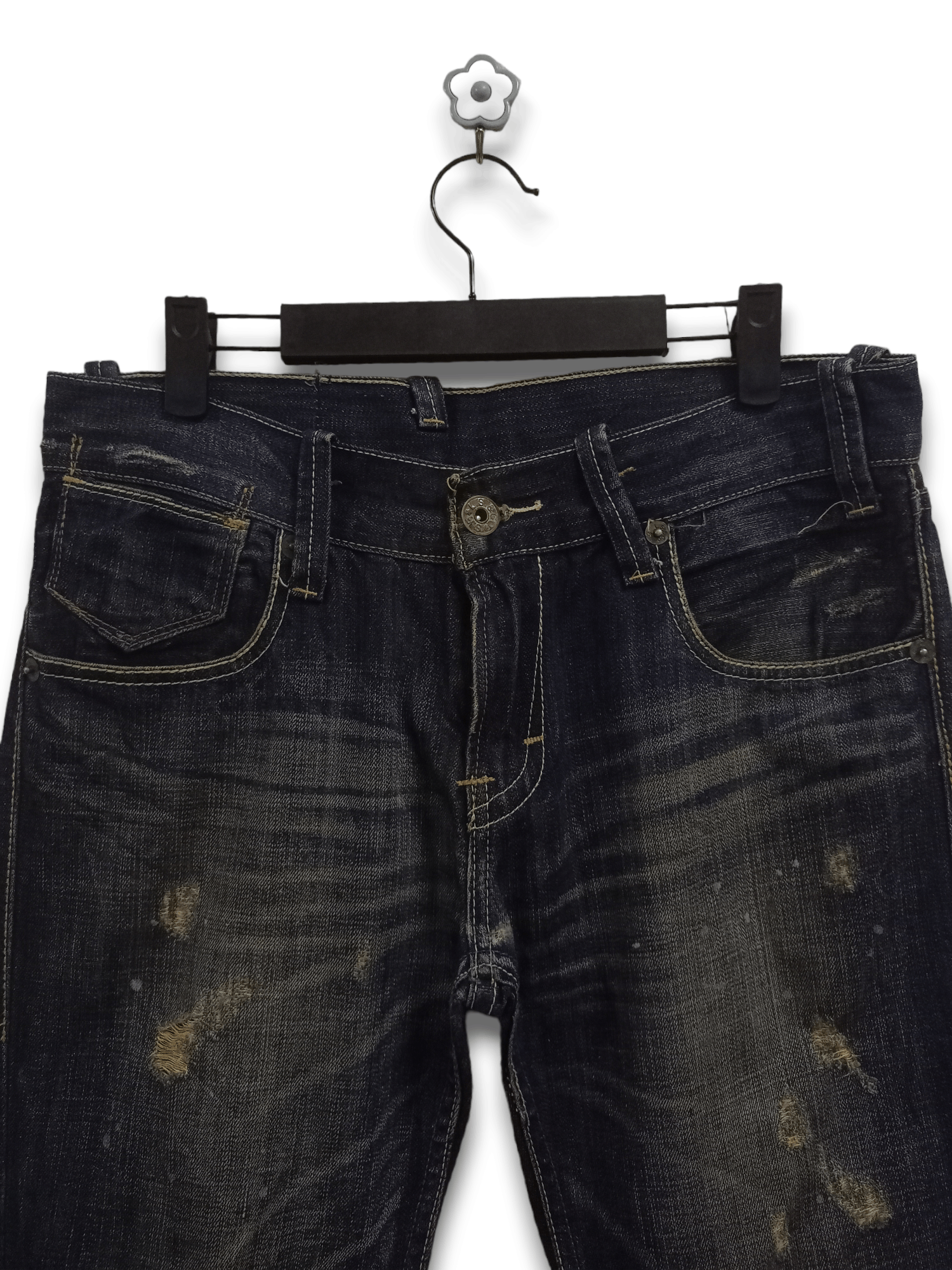 Levi's Vintage 90s Levis 511 Mud Wash Loose Ripped Jeans Size US 33 - 4 Thumbnail