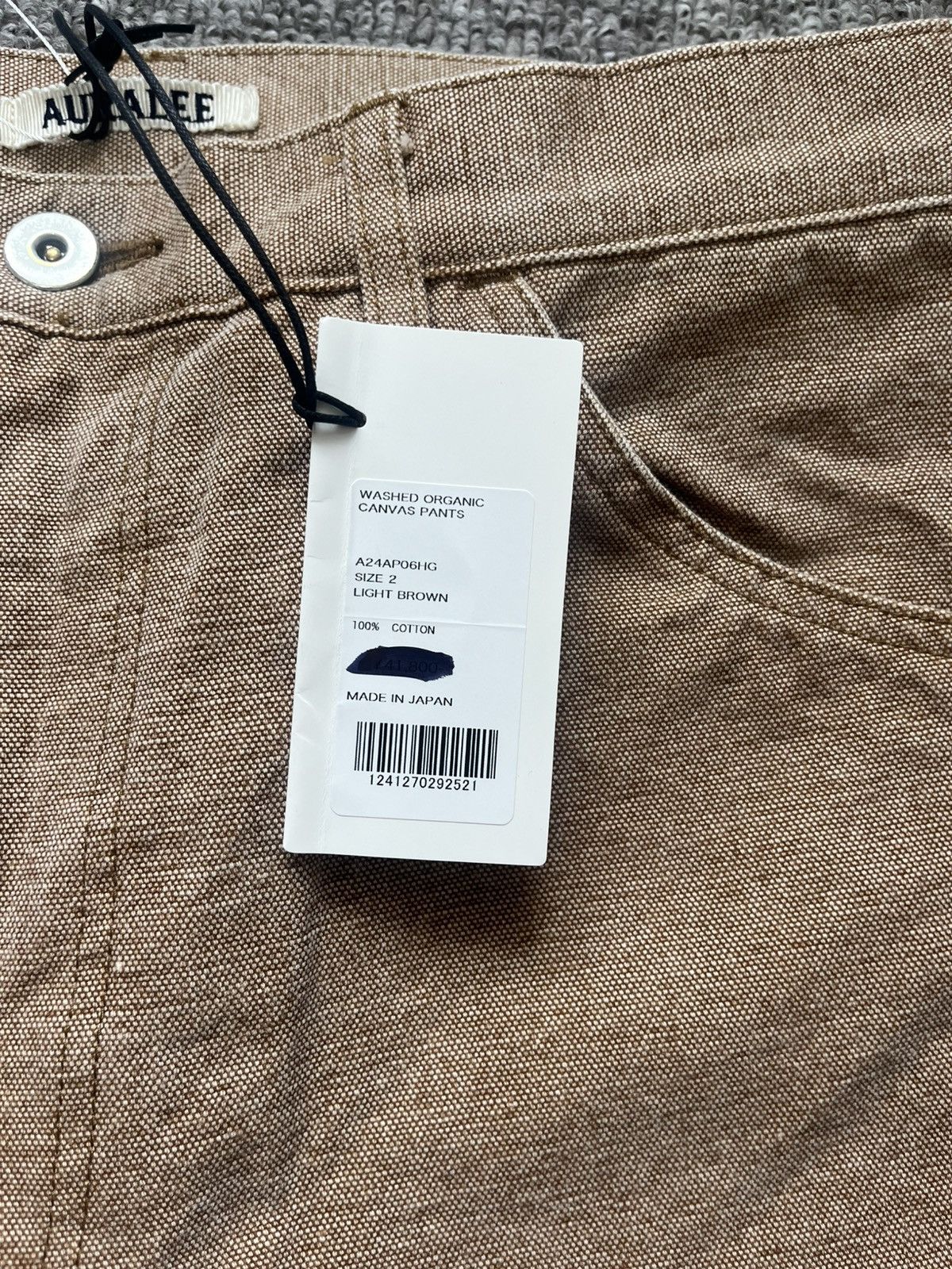 Auralee Auralee Washed Organic Canvas Pants size 2 Light Brown Size 28" / US 6 / IT 42 - 8 Thumbnail
