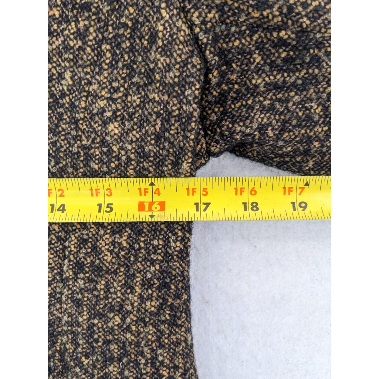 Vintage VINTAGE Louben Jacket Women Mid-Length Wool Blend Lined Knit Brown Black Size 10 Pockets 90s Designer Coat Canada Size L / US 10 / IT 46 - 6 Thumbnail