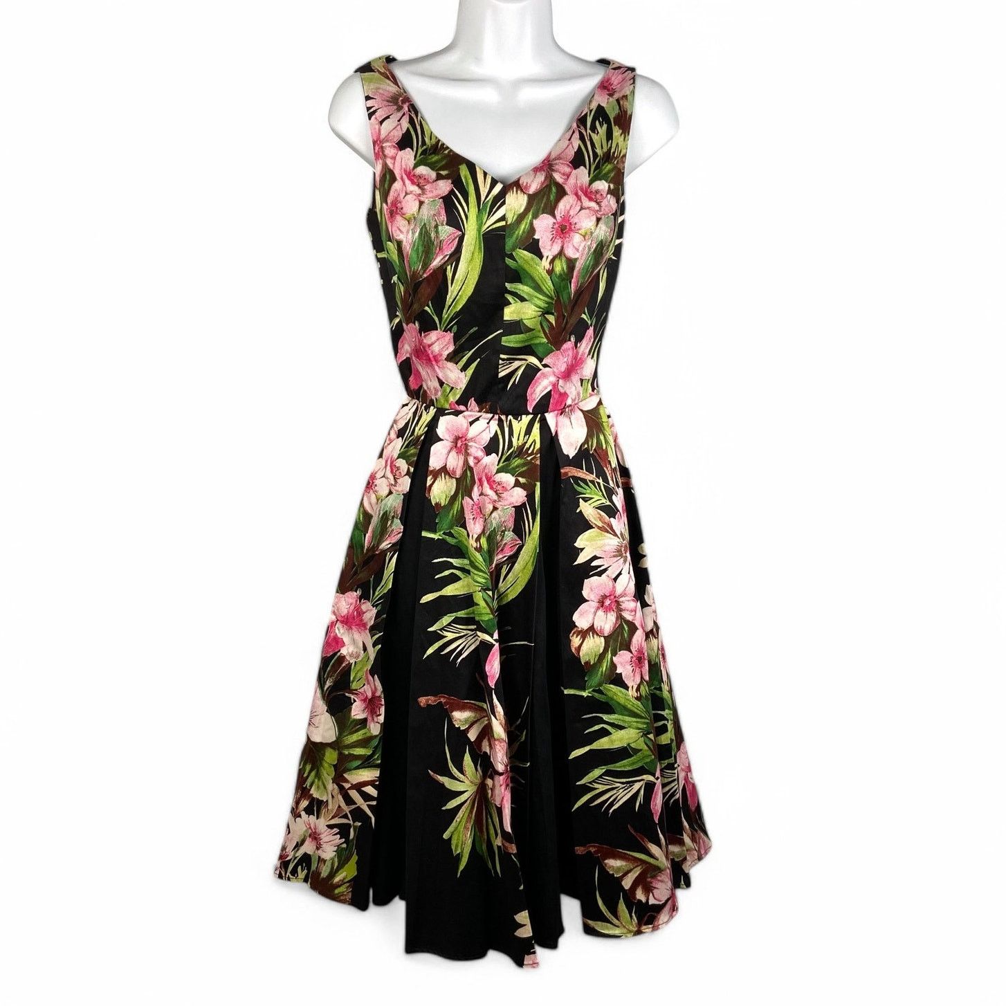 Other Pinup Couture Havana Nights Dress Hibiscus Laura Byrnes XS Size XS / US 0-2 / IT 36-38 - 1 Thumbnail
