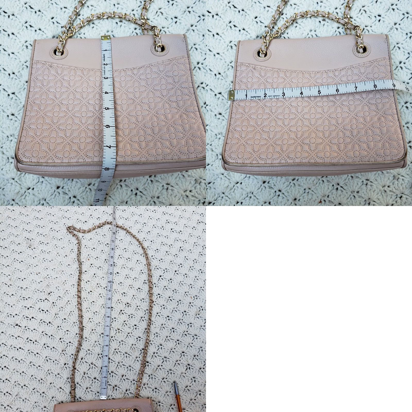 Tory Burch Tory Burch Bag Fleming Shoulder Crossbody Pink Quilted Leather Chain Purse Womens Size ONE SIZE - 7 Thumbnail