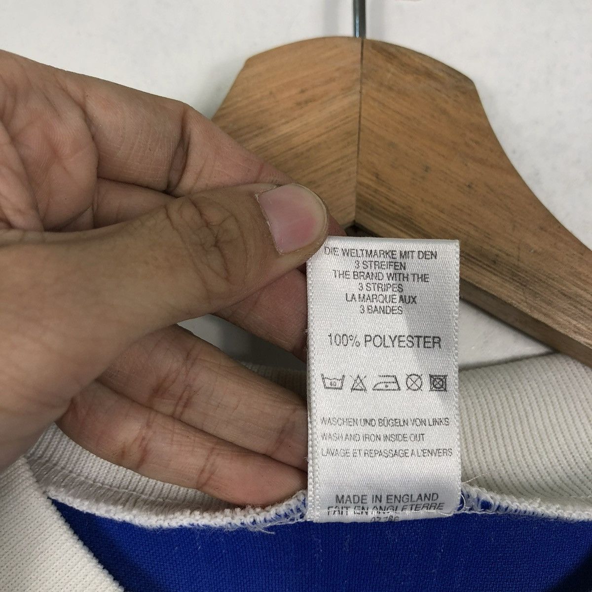 Adidas 🔥Vintage Adidas Made in England Jersey Shodai Team Soccer Size US M / EU 48-50 / 2 - 12 Thumbnail