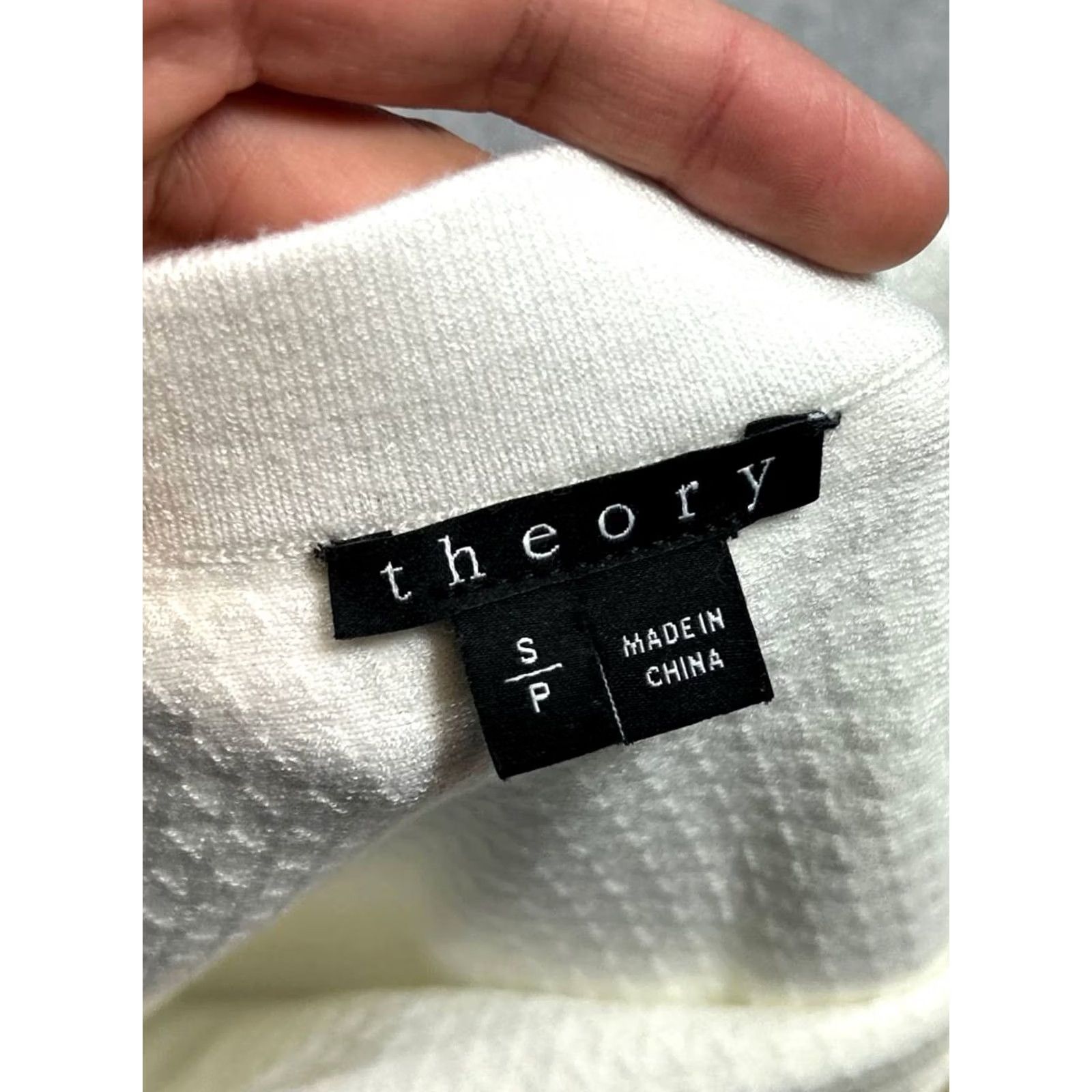 Theory Theory Mini Skirt Womens Small Petite White A Line Diamond Textured Peplum Hem Skirt Short White Womens Theory Size 28" / US 6 / IT 42 - 7 Thumbnail