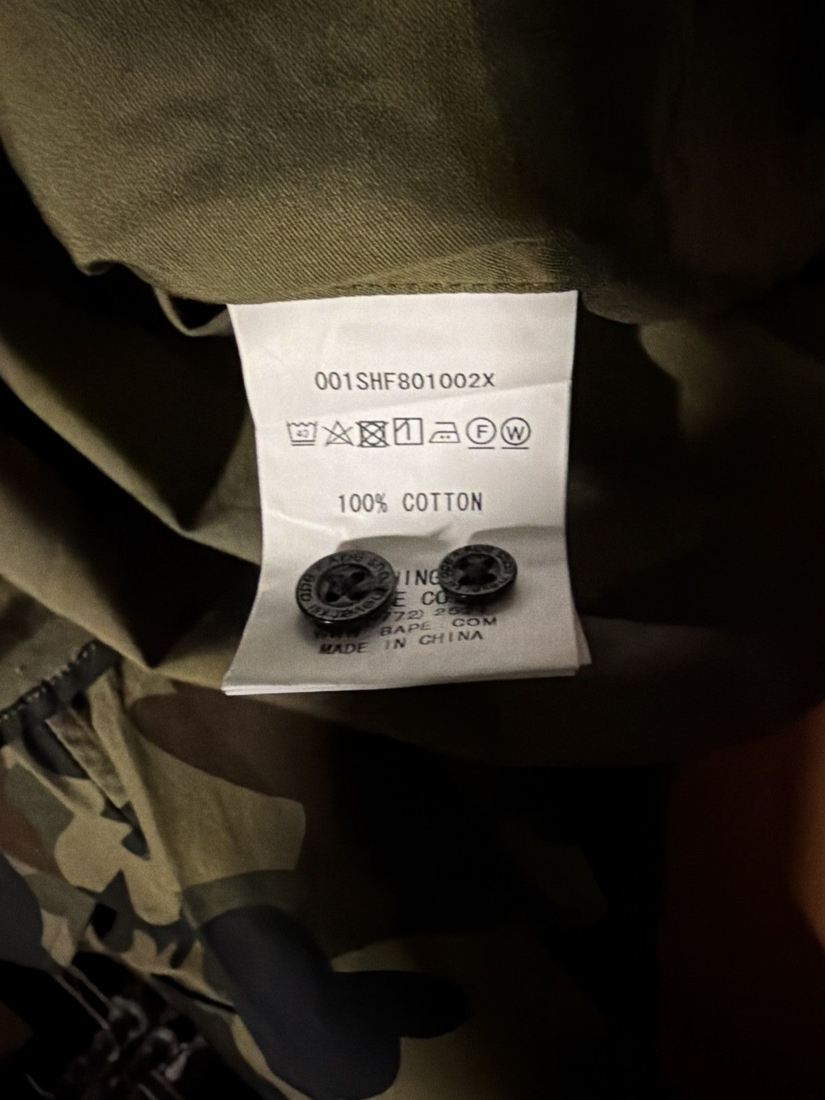 Bape Size L - Bape Camo Button Up Camo Long Sleeve Shirt NEW! Size US L / EU 52-54 / 3 - 6 Thumbnail