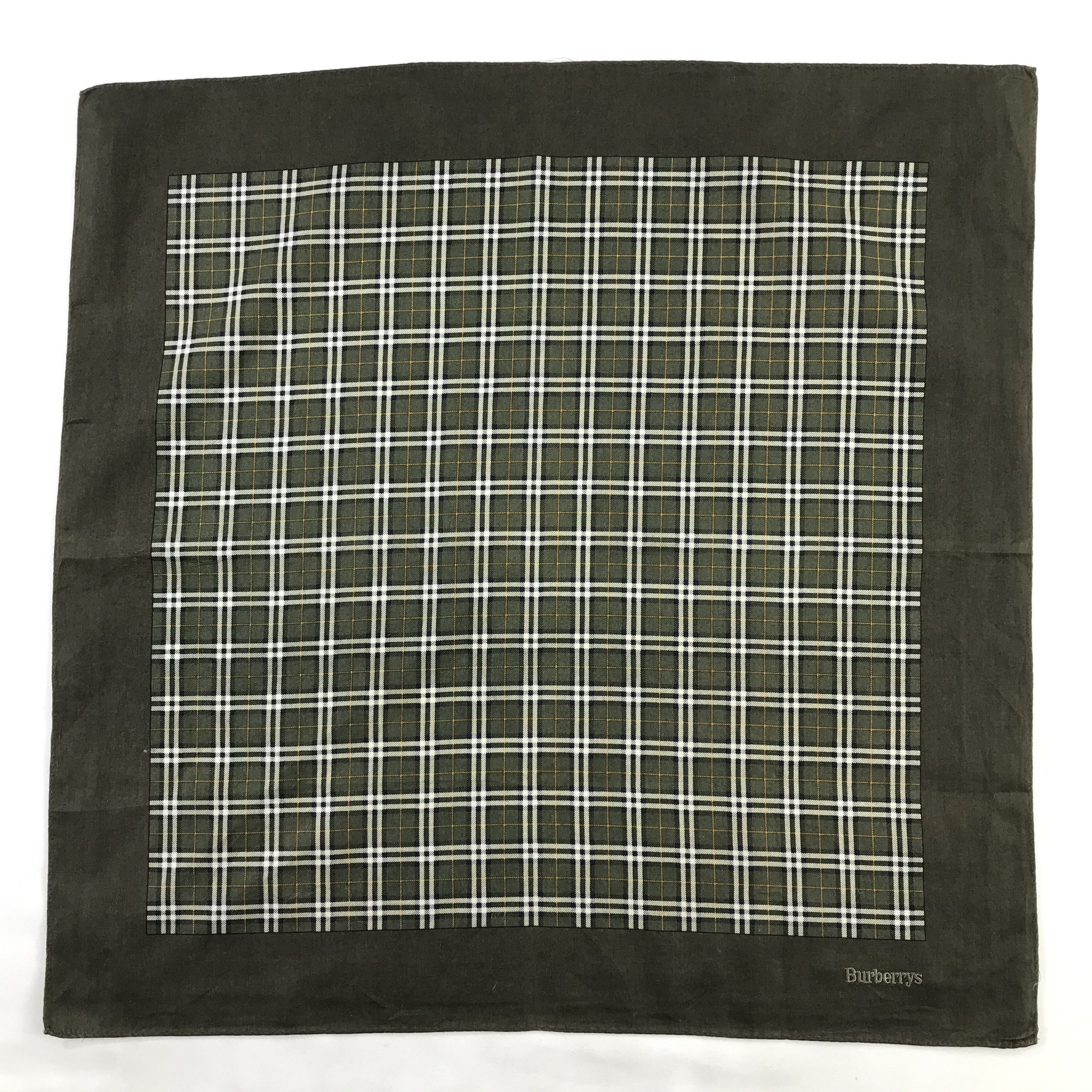 Burberry × Vintage Burberry Bandana / Handkerchief / Neckerchief - S1040 Size ONE SIZE - 1 Thumbnail