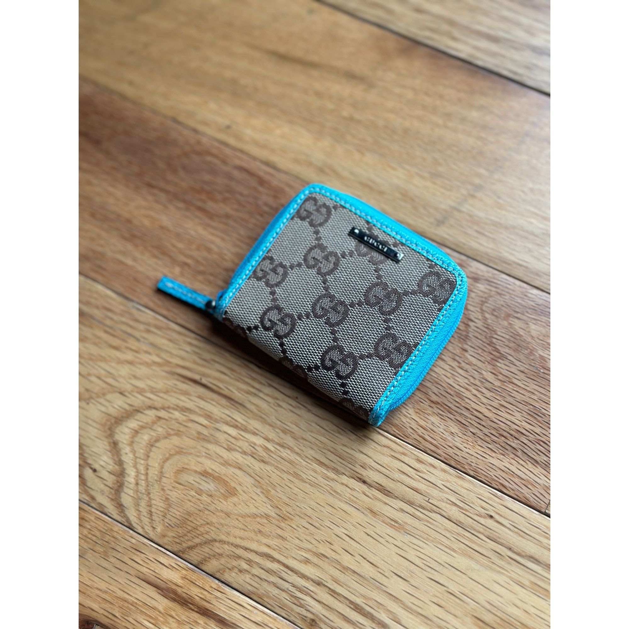 Gucci GUCCI ROUND ZIPPER GG CANVAS LEATHER BI-FOLD COMPACT WALLET Size ONE SIZE - 1 Thumbnail
