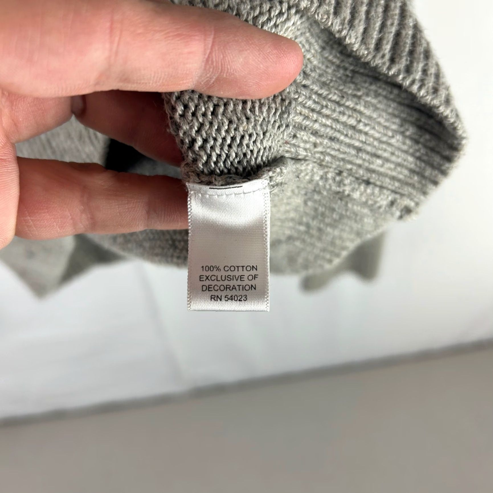 Banana Republic VINTAGE Banana Republic Heritage Mens Gray Speckled 1/4 Zip Sweater Size S 100 Cotton Size US S / EU 44-46 / 1 - 6 Thumbnail