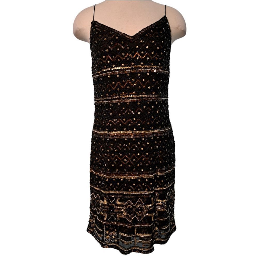 Other Theia Couture Sleeveless Embellished Beaded Cocktail Dress Size L / US 10 / IT 46 - 1 Thumbnail