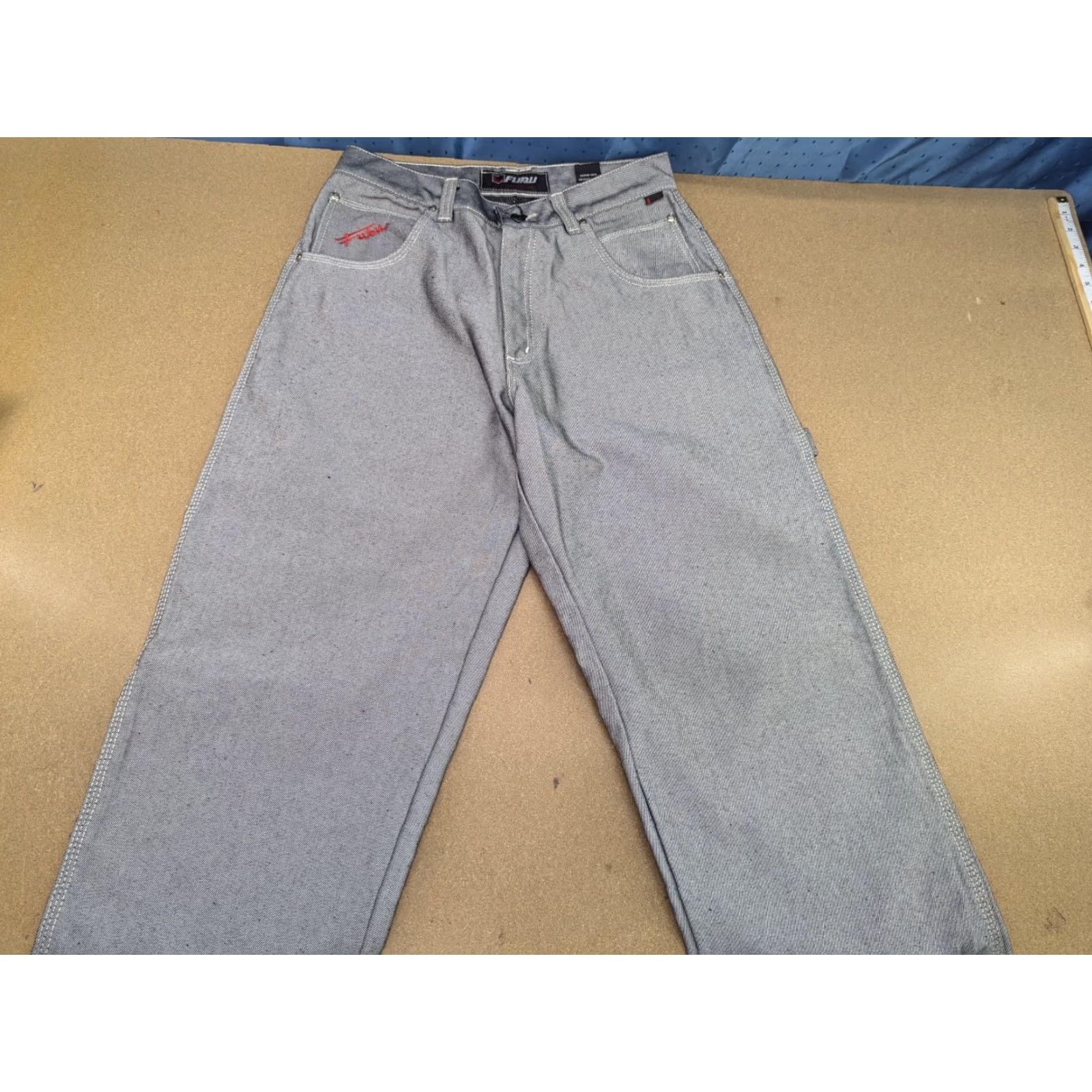 Fubu FUBU Jeans 90s Gray Baggy Hip-Hop 30 Regular Denim Cotton Vintage Men Jeans 90s Theme Inseam 31.5 in Mens Size US 30 / EU 46 - 2 Thumbnail