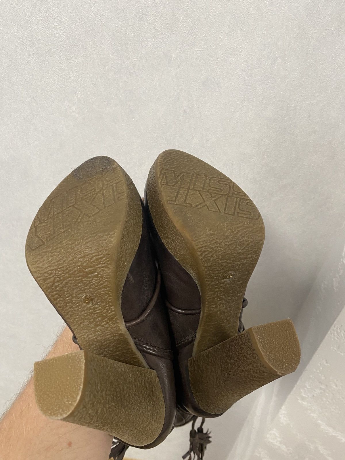 Miss Sixty Rare Y2K Miss Sixty Brown Leather Heels High Boots Size: 38 Size US 8 / IT 38 - 11 Thumbnail