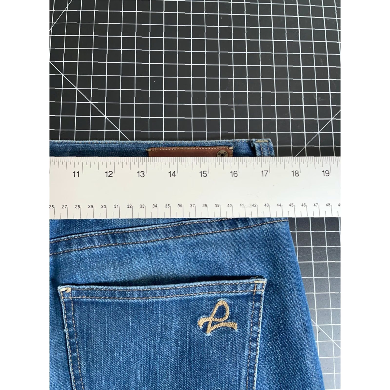 DL1961 DL1961 DL1961 Fisher Wide Leg Jeans Men's 34 x 28 Blue Denim Flare Cotton Blend Size US 34 / EU 50 - 6 Thumbnail