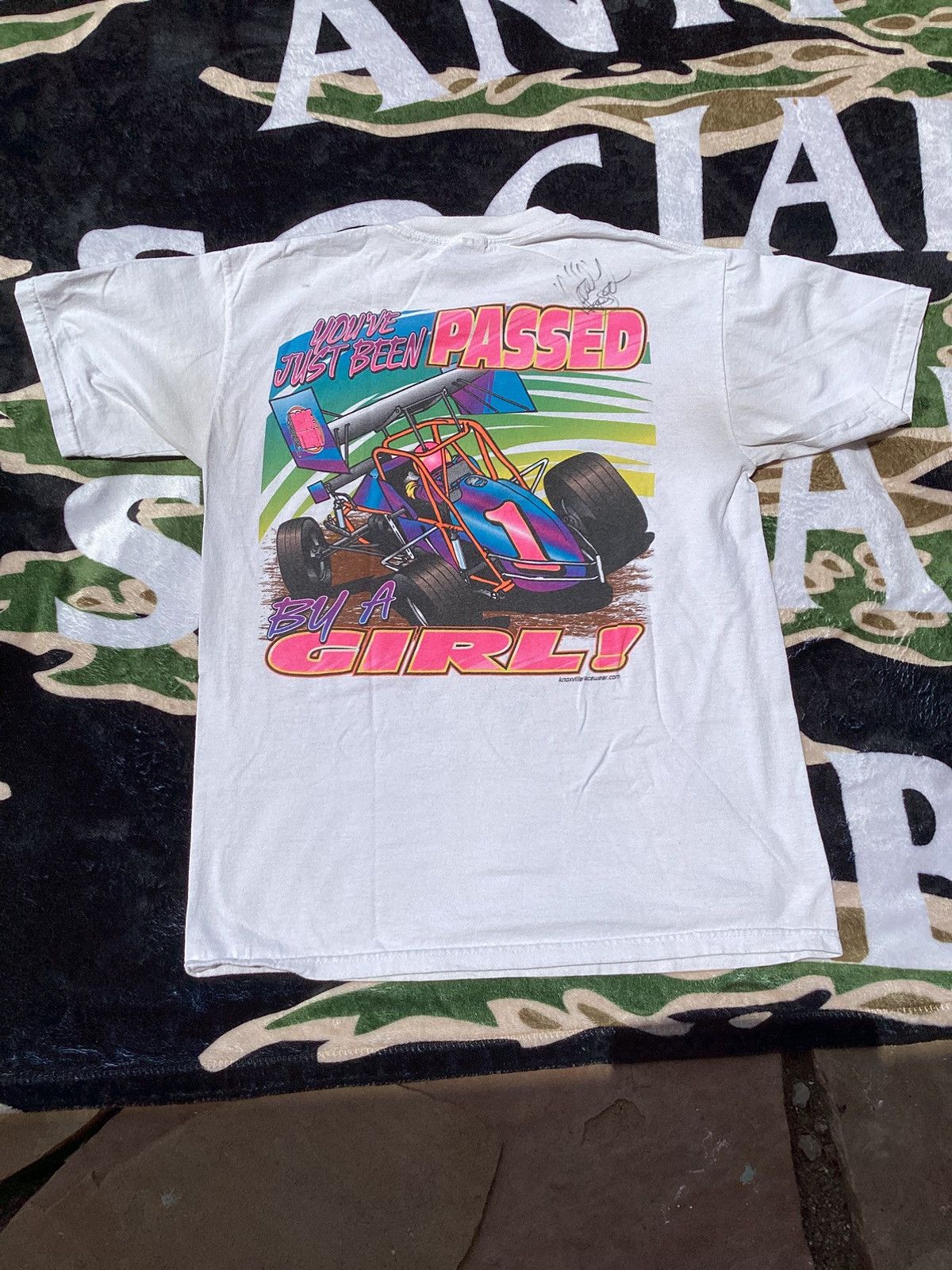 Gildan × Vintage Vtg Y2K race this you’ve been passed by girl racing T-shirt Size US M / EU 48-50 / 2 - 2 Thumbnail