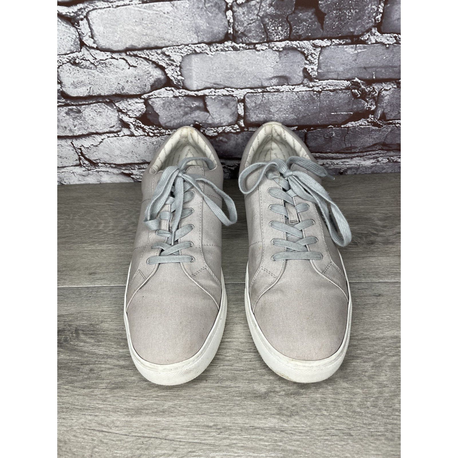 Greats Greats Gray Canvas Fabric Lace Up Low Casual Sneakers Shoes Size US 12 / EU 45 - 8 Thumbnail