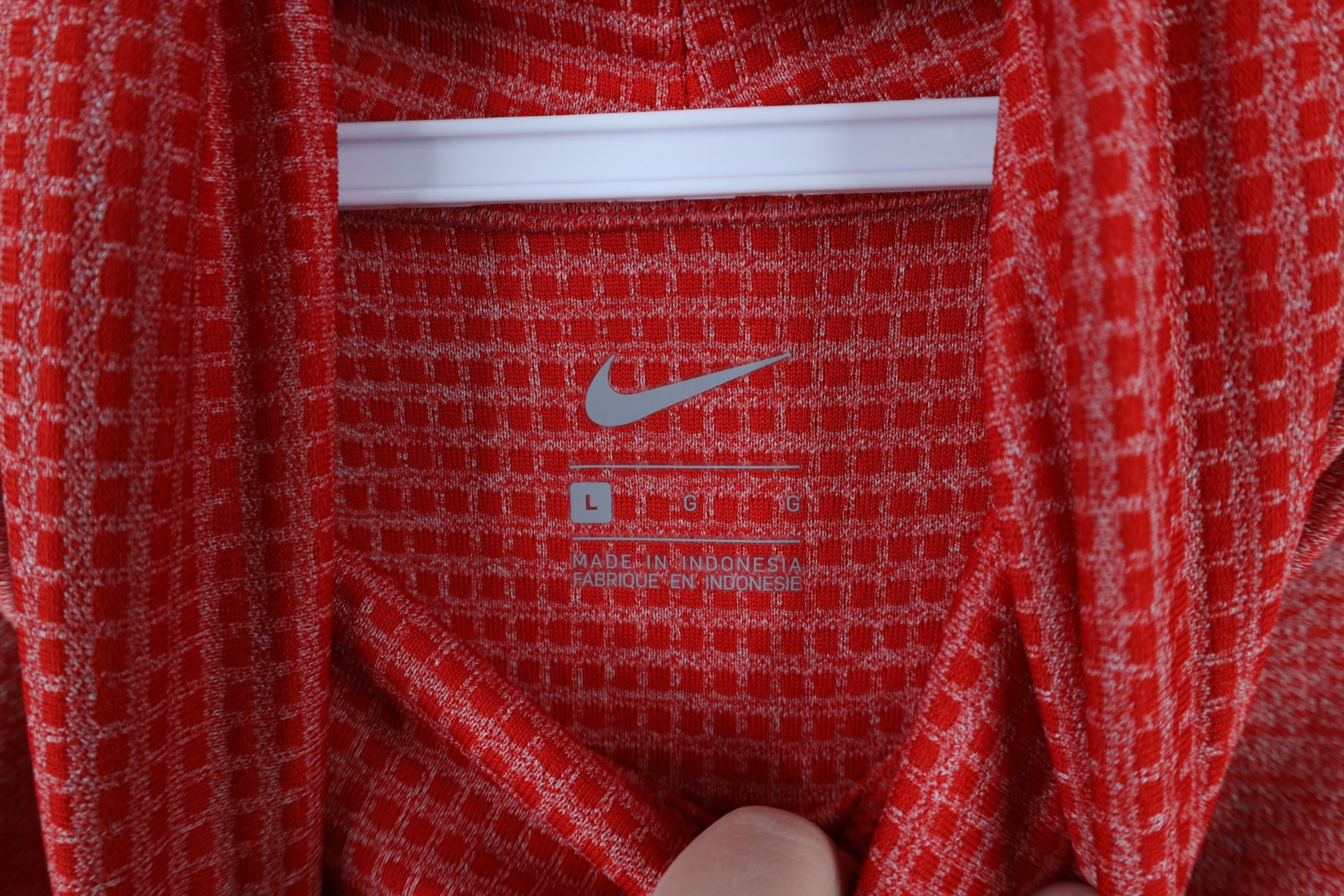 Nike × Vintage Nike University Fleece Lined Funnel Neck Sweatshirt Red Size L / US 10 / IT 46 - 7 Thumbnail