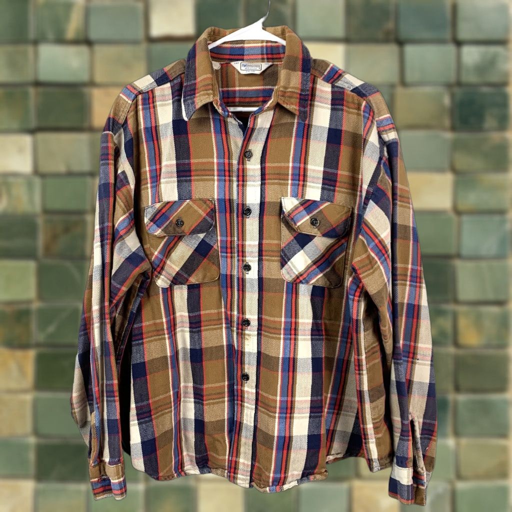 Vintage VINTAGE Five Brother Flannel Shirt Mens 2XL Plaid Button USA Personalized Gus Size US XXL / EU 58 / 5 - 1 Thumbnail