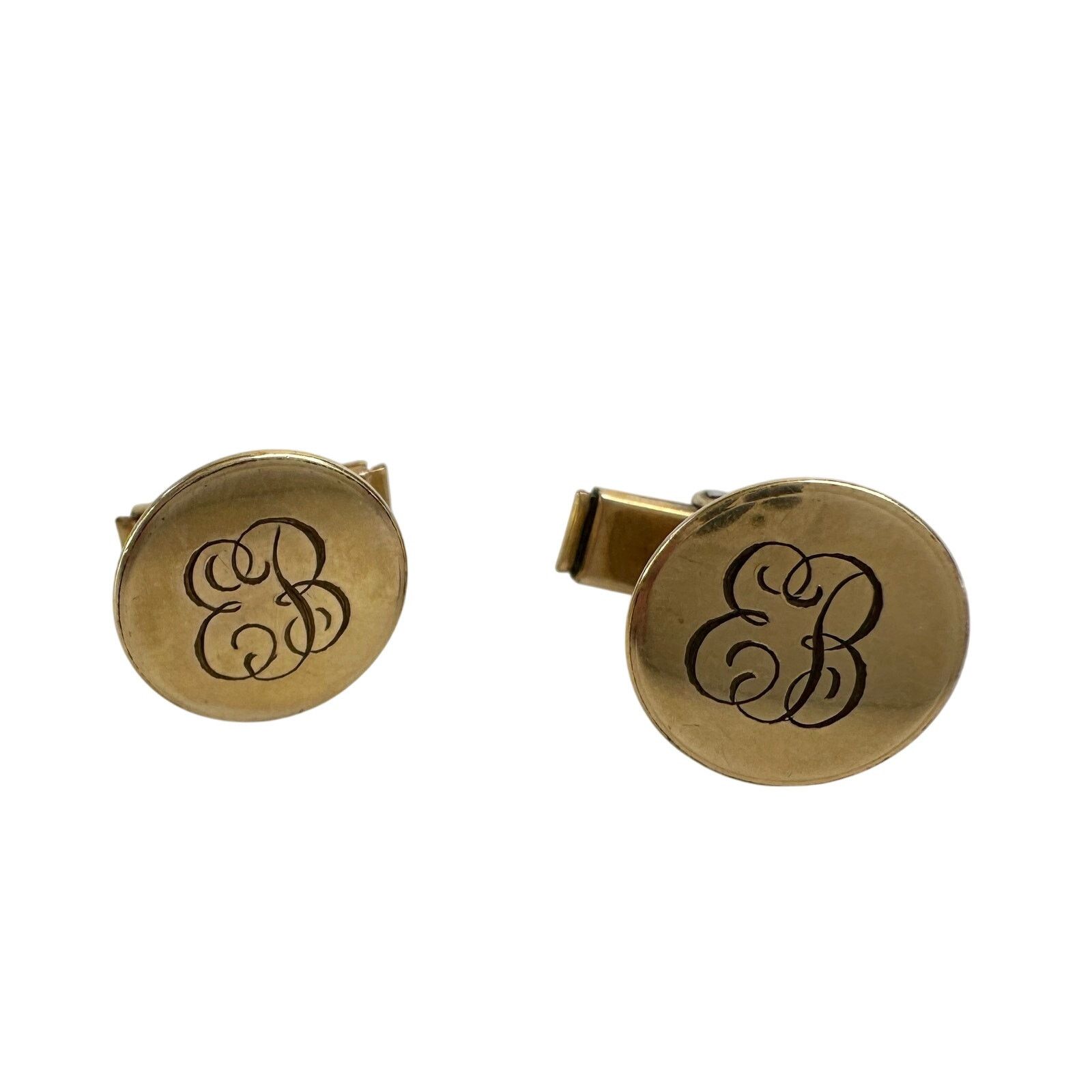 Other Nanasi 12kt Gold Filled Men's Cufflinks - Script EB Initials Size ONE SIZE - 2 Thumbnail