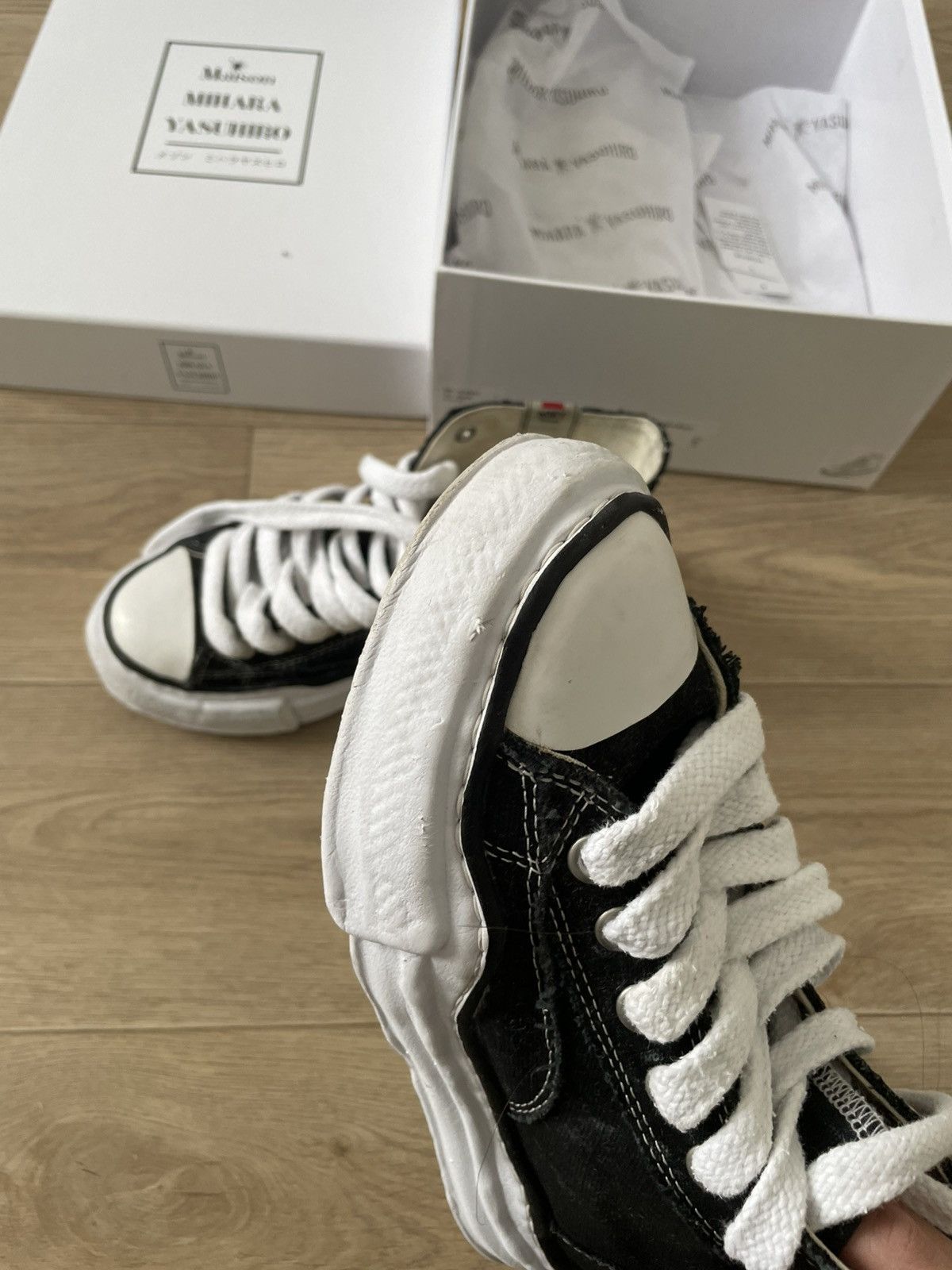 Maison MIHARA YASUHIRO MMY Maison Mihara Yasuhiro Peterson High Black Sneakers Size US 7.5 / EU 40-41 - 4 Thumbnail