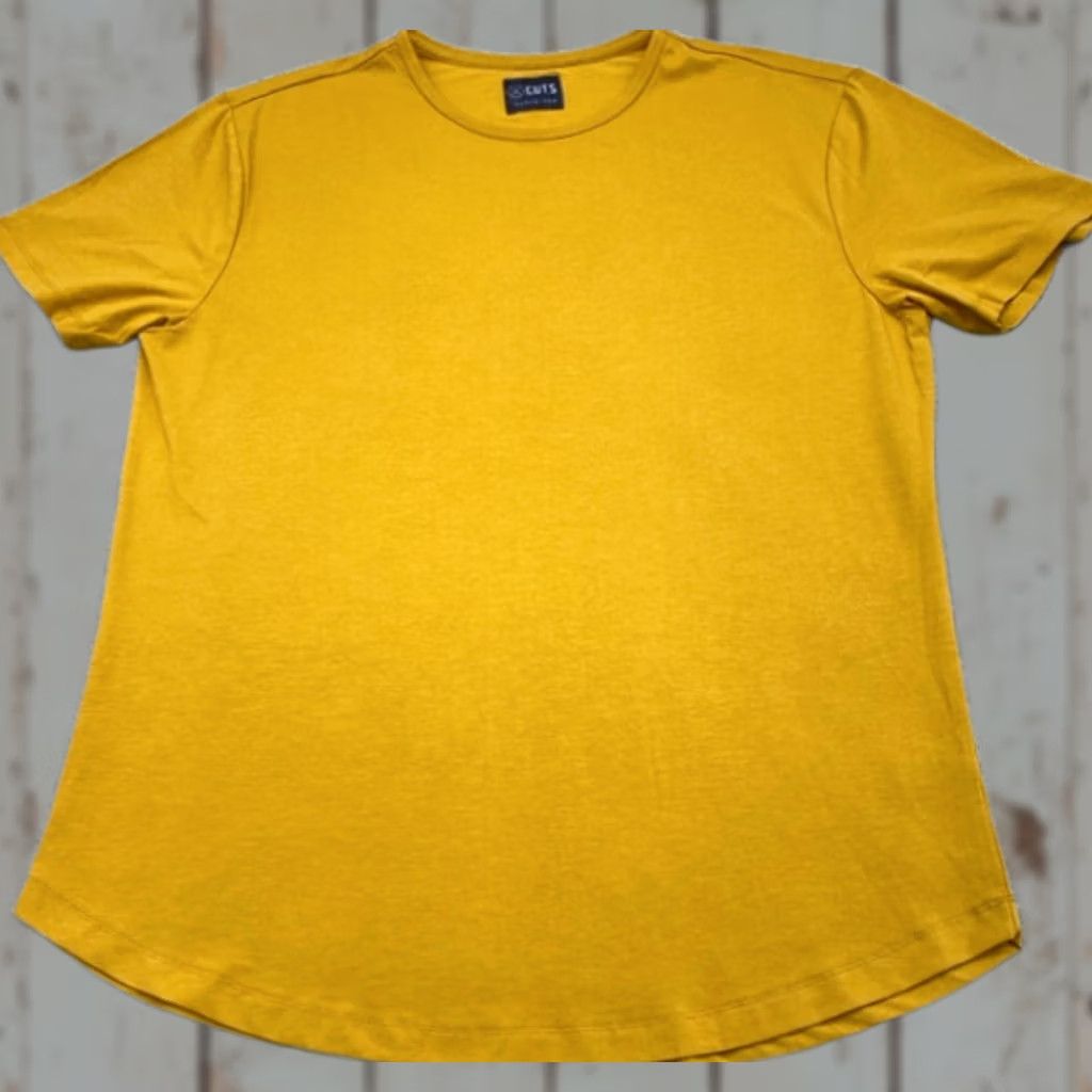 UES Clothing Cuts Clothing Short Sleeve Shirt Mens XL Gold Curve Hem Pyca Pro Stretch 5854 Shirt Mens XL Gold 5854 Size US XL / EU 56 / 4 - 1 Thumbnail