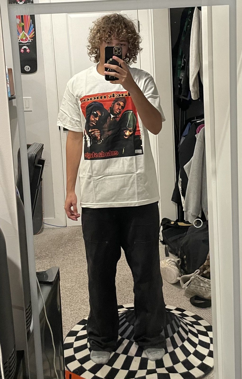 Supreme Supreme SS22 Enta Da Stage Black Moon White Size US M / EU 48-50 / 2 - 5 Thumbnail