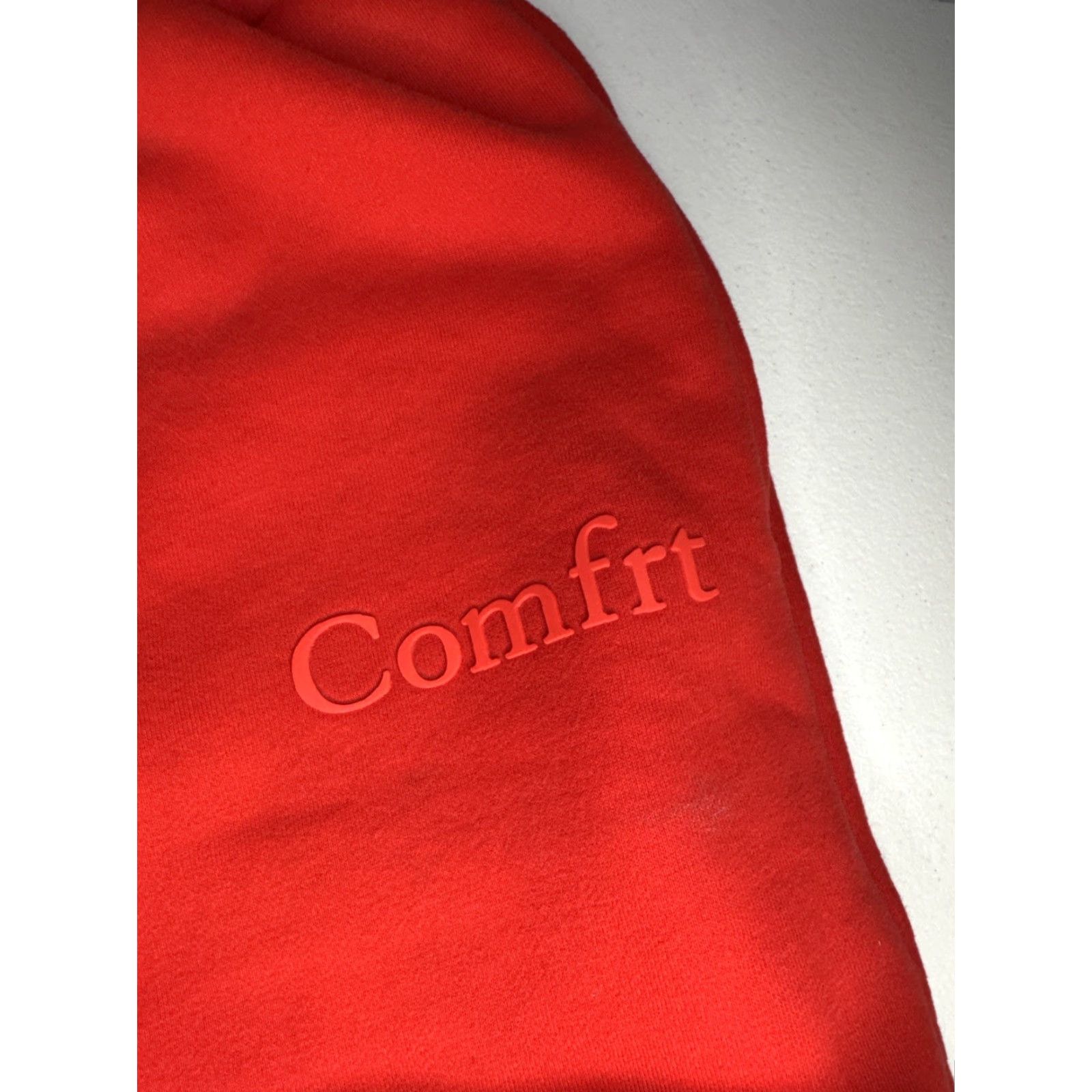 Vintage CMFRT Comfort Straight Leg Red Sweatpants Sweat Unisex Adults M Size 32" / US 10 / IT 46 - 2 Thumbnail