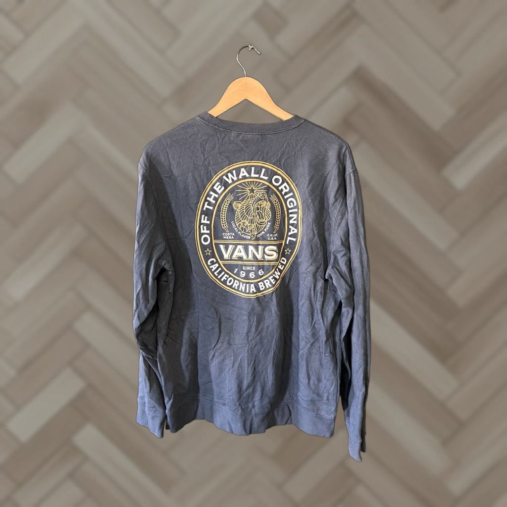 Vans Vans Blue Long Sleeve Off The Wall Graphic Shirt L Mens Size US L / EU 52-54 / 3 - 1 Thumbnail