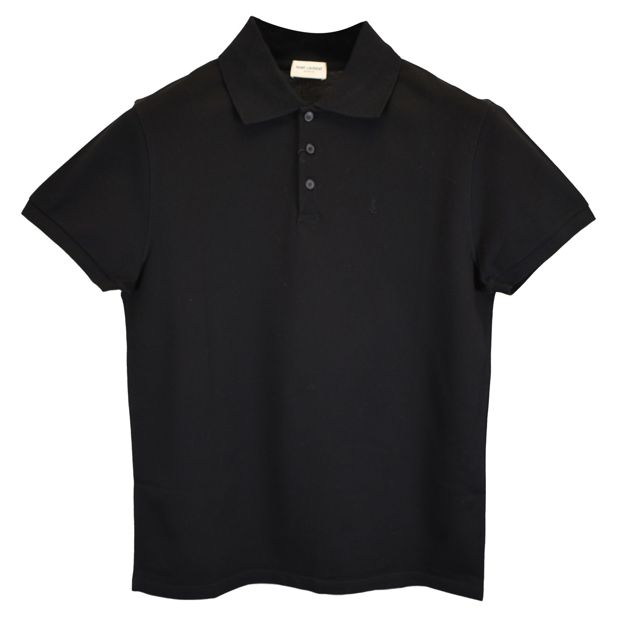 Saint Laurent Paris Saint Laurent Paris Cassandre Polo Shirt in Black Cotton Size US XS / EU 42 / 0 - 1 Thumbnail