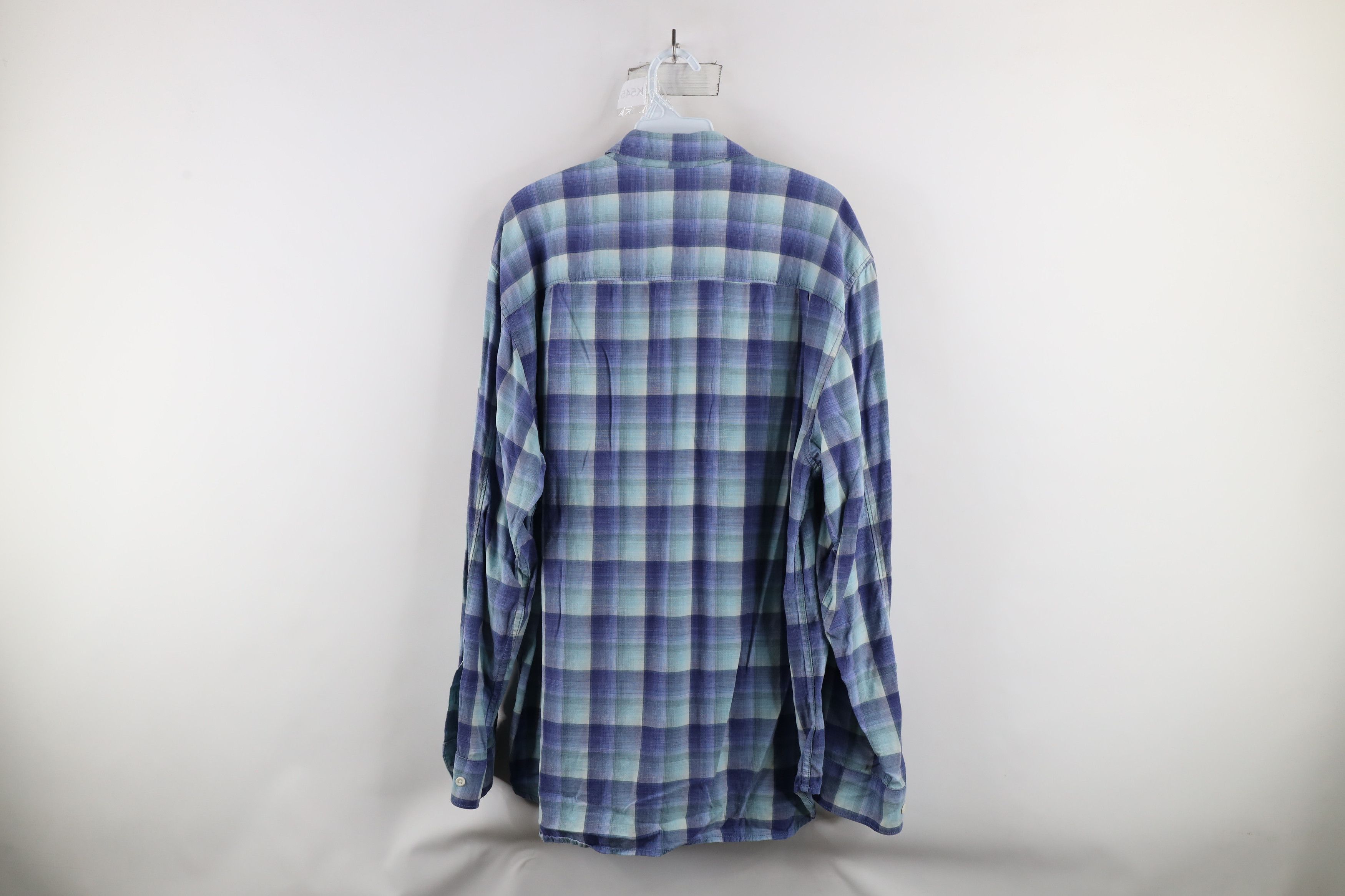 Tommy Bahama × Vintage Vintage Tommy Bahama Rayon Blend Collared Button Shirt Plaid Size US L / EU 52-54 / 3 - 7 Thumbnail