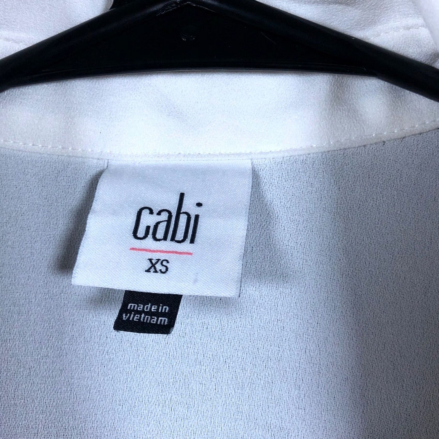 Vintage CAbi Blouse White Collared V Neck Short Sleeve Sheer XSmall Womens Shirt Knit? Size XS / US 0-2 / IT 36-38 - 6 Thumbnail