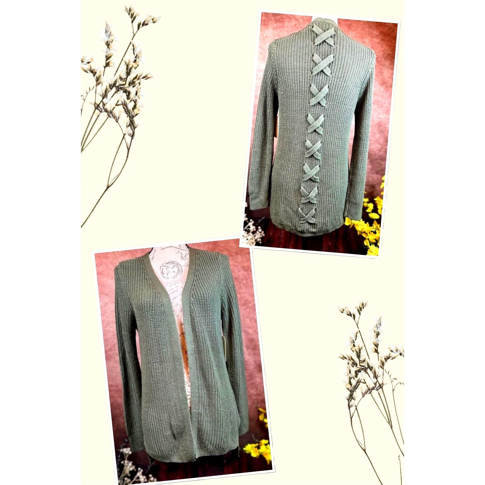 Other Pinque Jamelya Back Detail Cardigan - Shaded Moss - size S Size S / US 4 / IT 40 - 2 Thumbnail