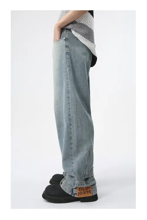 Other Light blue washed trendy straight loose jeans Size US 32 / EU 48 - 5 Thumbnail