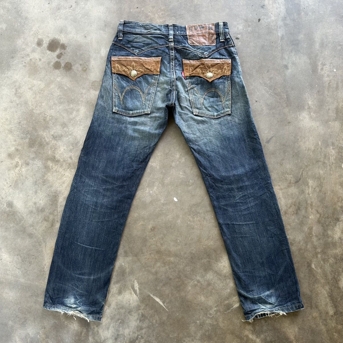 Japanese Brand Vintage Rusty Edwin Distressed Faded Denim Jean Pant W30 Size US 30 / EU 46 - 9 Thumbnail