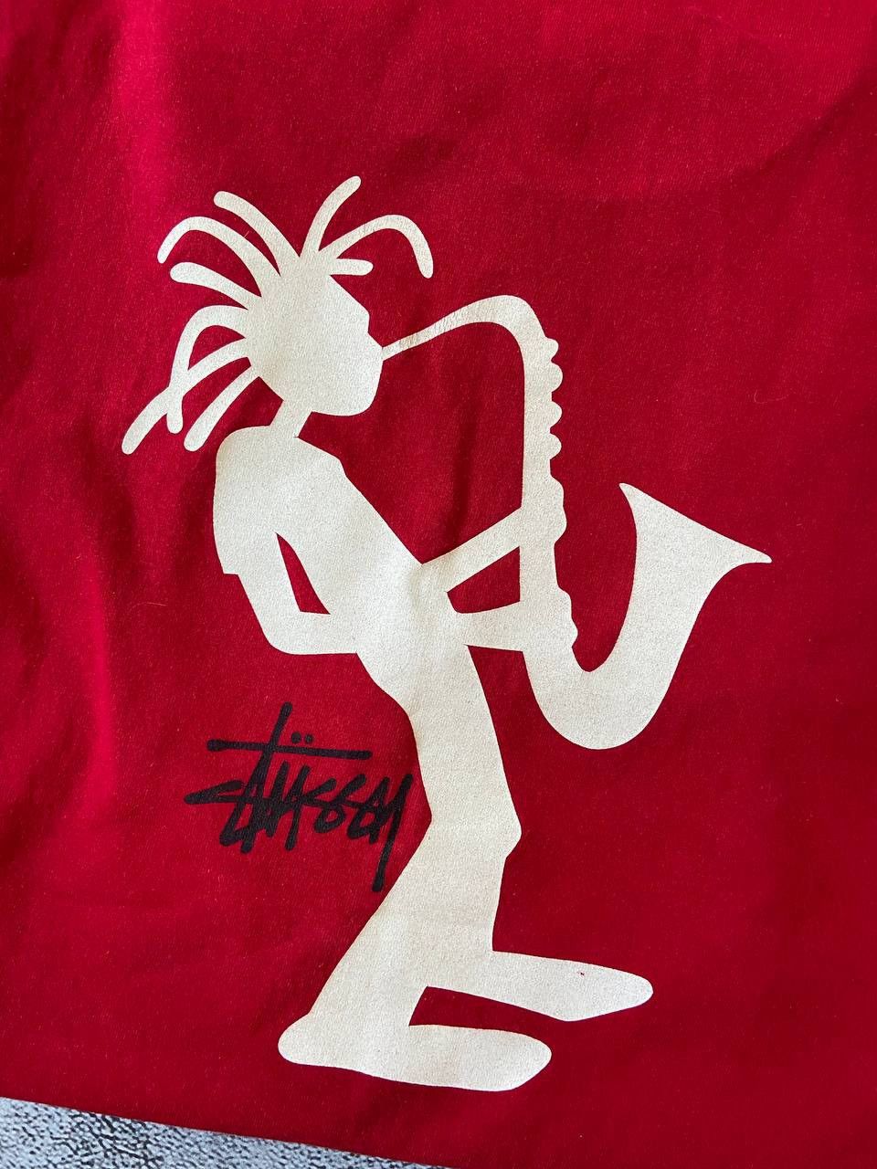 Stussy Vintage Stussy T-Shirt Saxophone Rasta Man Big Logo Size US XL / EU 56 / 4 - 12 Thumbnail