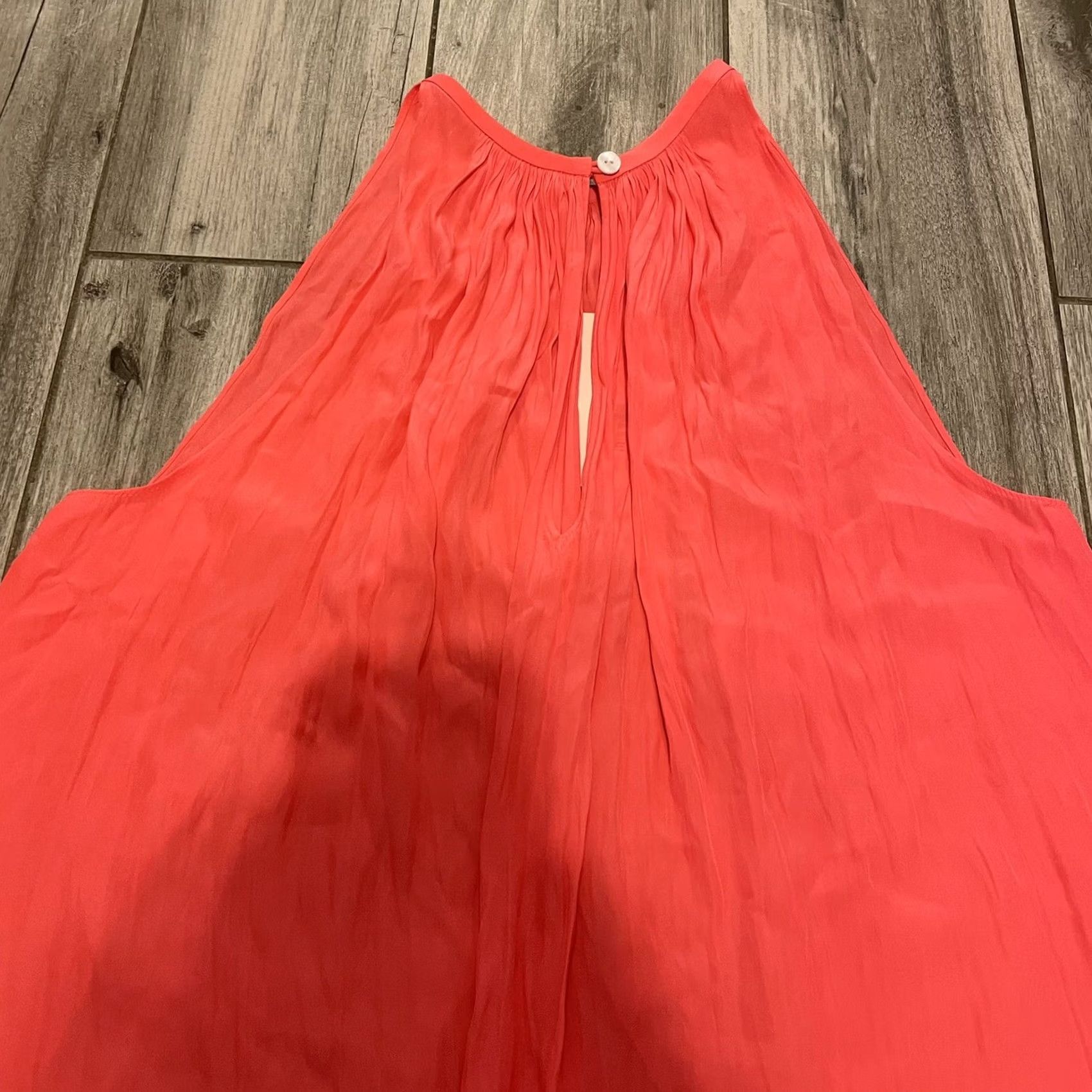 Ramy Brook NWT Ramy Brook Draped Pleated Sleeveless Long Halter Piper Top Pink Glow XS Womens XS Pink Ramie Glow Cruise Size XS / US 0-2 / IT 36-38 - 3 Thumbnail