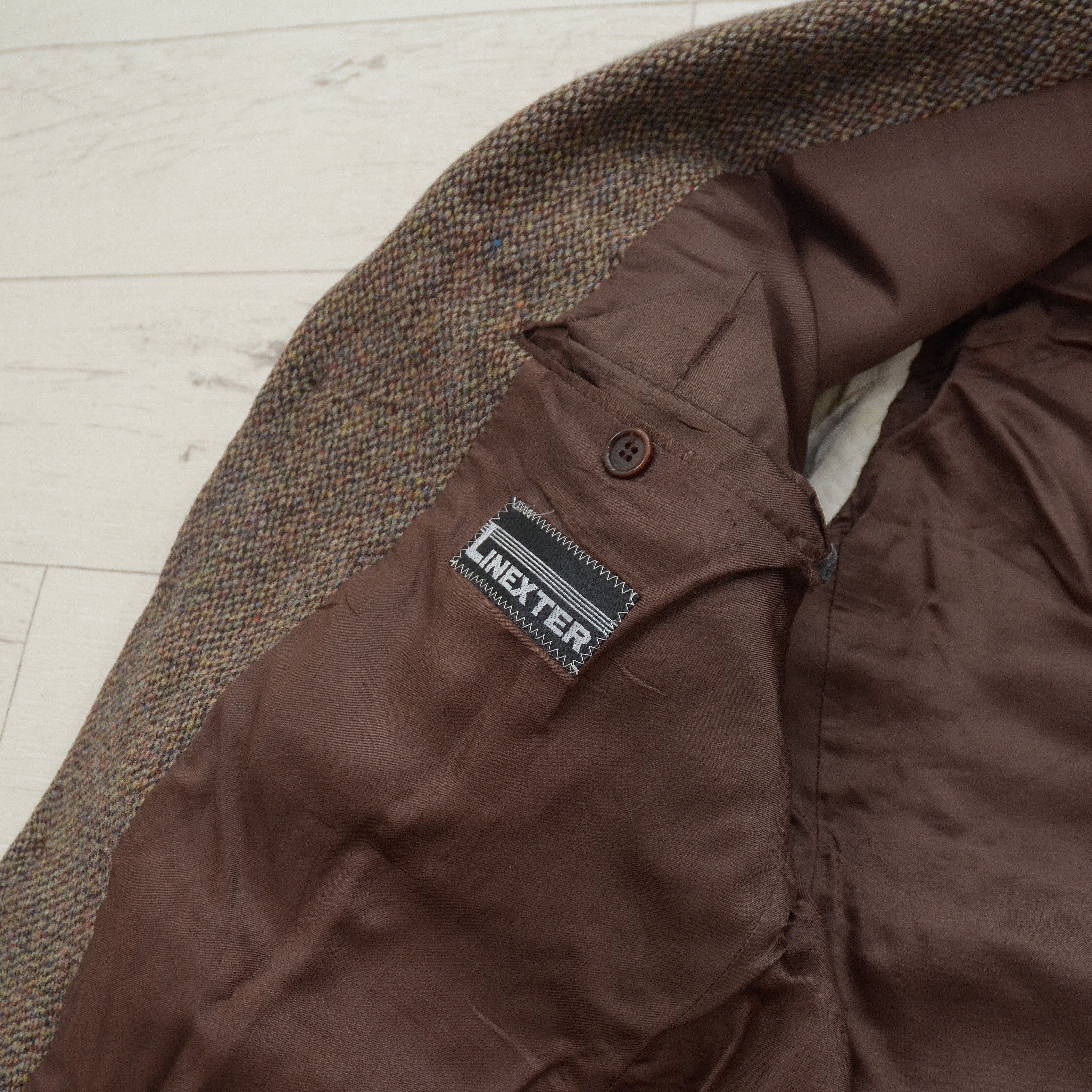 Harris Tweed × Vintage Vintage Harris Tweed Wool Blazer Jacket Sport Coat Brown Size 50R - 9 Thumbnail