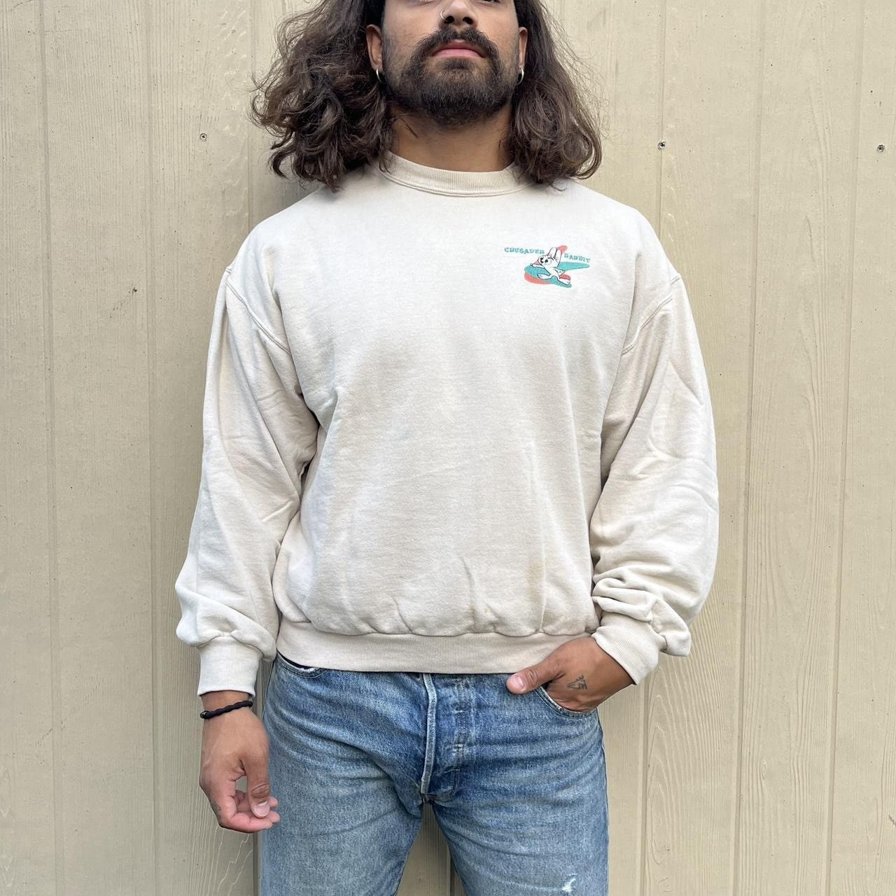 Vintage Vintage Embroidered Crusader Rabbit Sweatshirt Size US L / EU 52-54 / 3 - 2 Thumbnail