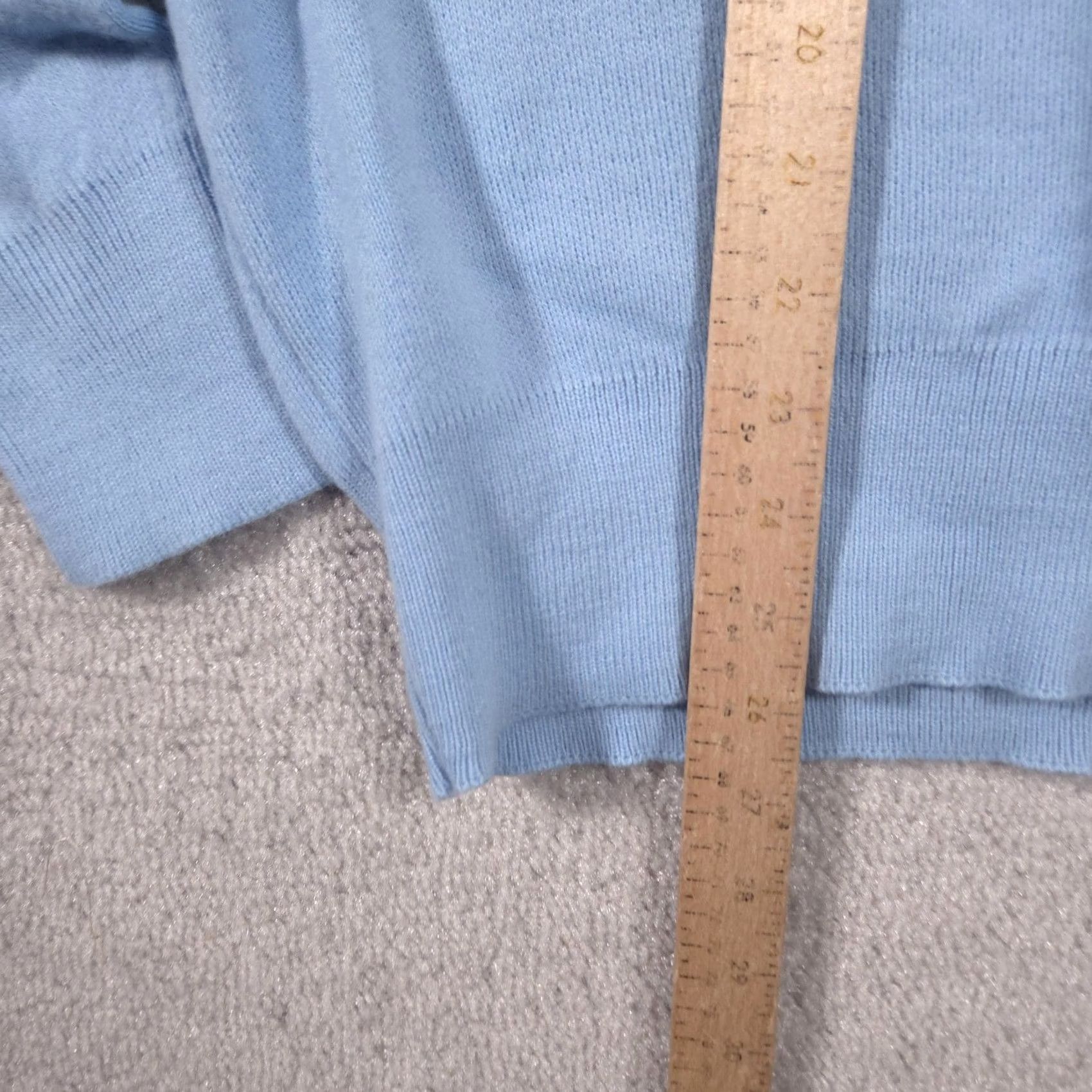 Sears VINTAGE Sears Sweater Mens Large Blue Knit V-Neck Orlon Acrylic Pullover 70s Size US L / EU 52-54 / 3 - 7 Thumbnail