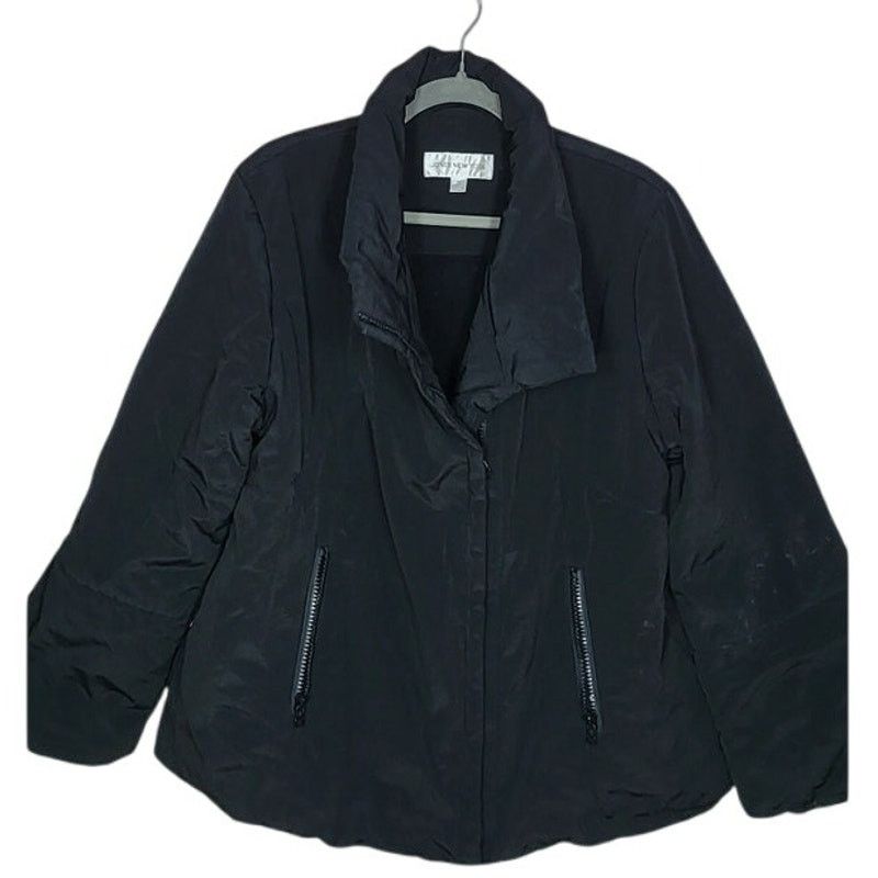 Jones New York Jones New York Black Winter Coat with Zipper Size XL Size XL / US 12-14 / IT 48-50 - 1 Thumbnail